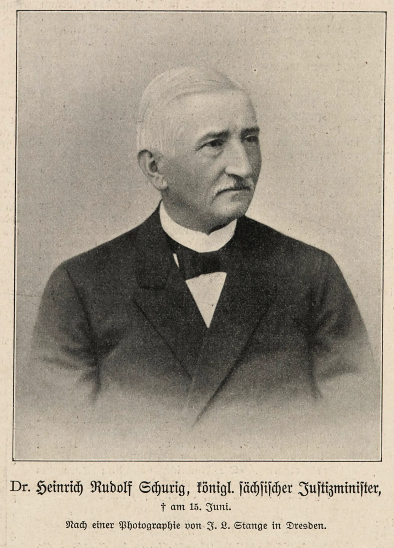 Porträt von Rudolf Schurig (1835–1901) – Gedenkseite