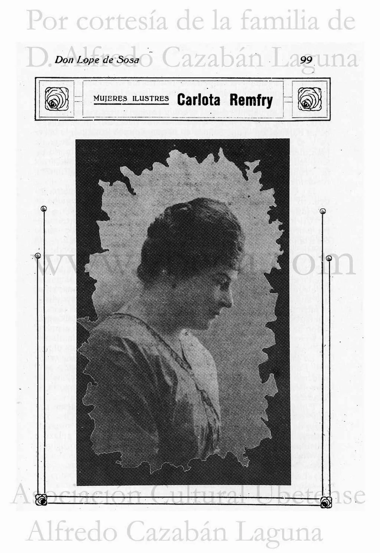 Porträt von Carlota Remfry (1869–1957) – Gedenkseite