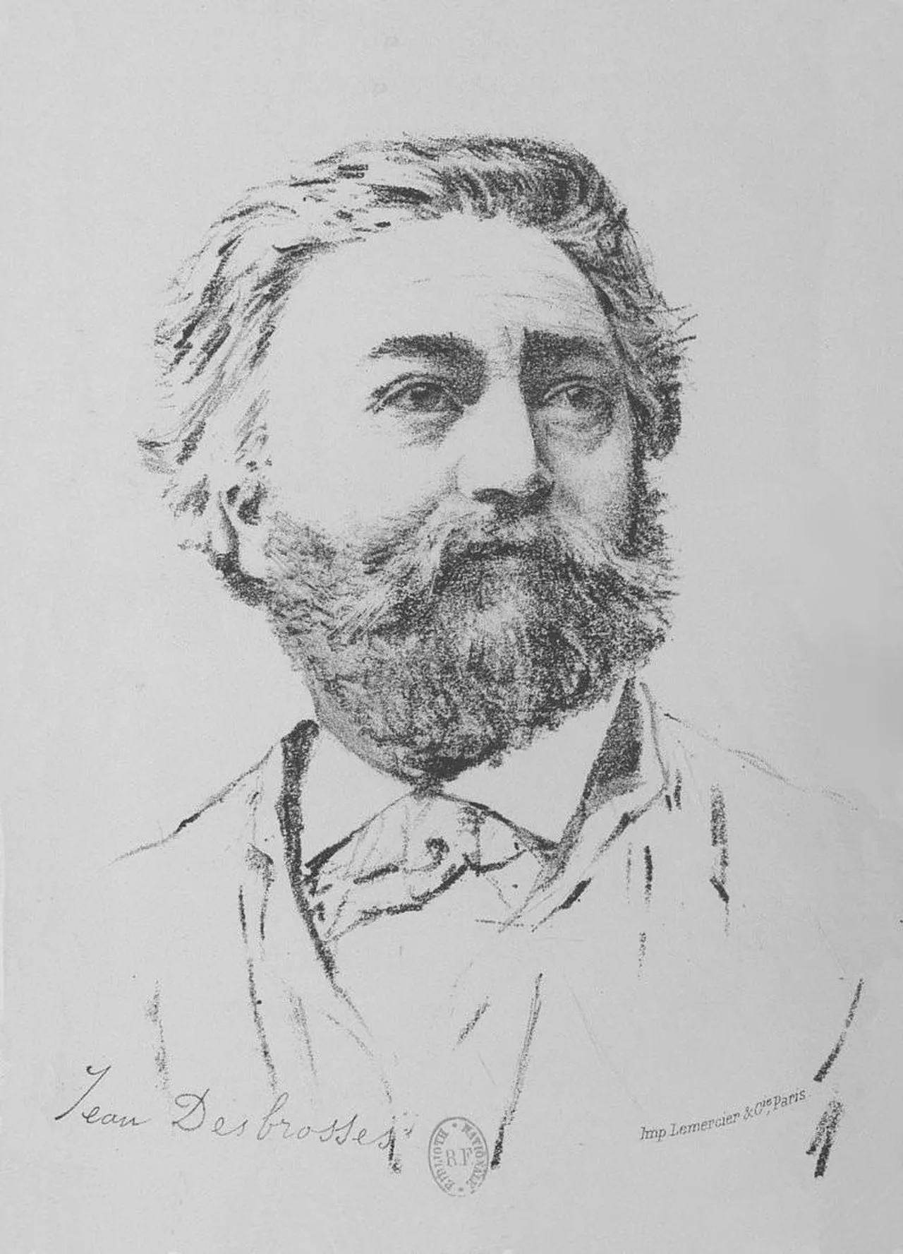 Porträt von Jean-Alfred Desbrosses (1835–1906) – Gedenkseite