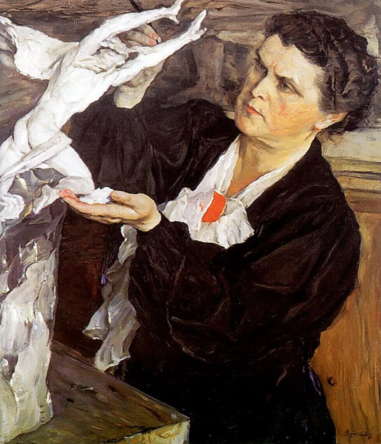 Porträt von Wera Ignatjewna Muchina (1889–1953) – Gedenkseite
