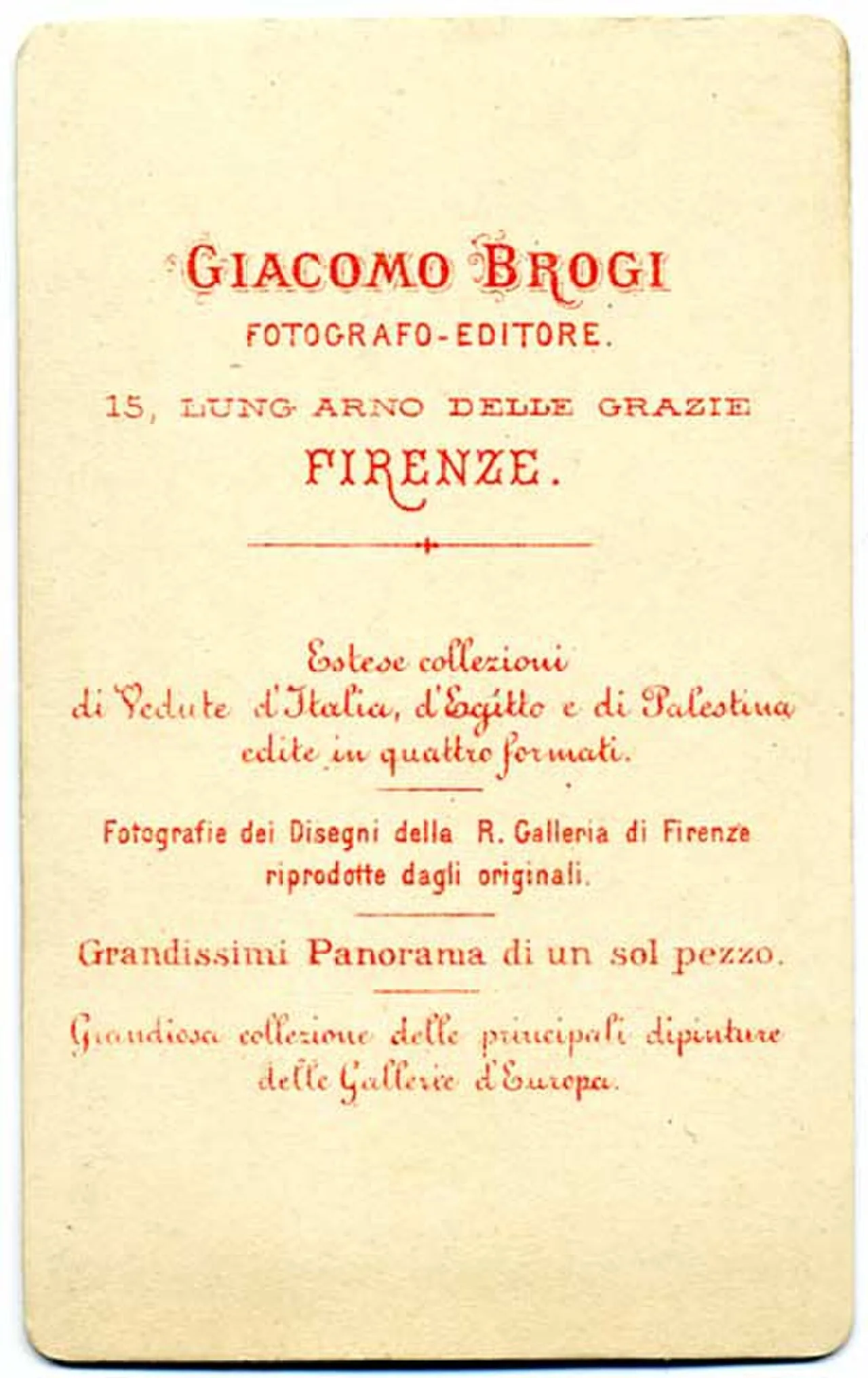Porträt von Giacomo Brogi (1822–1881) – Gedenkseite