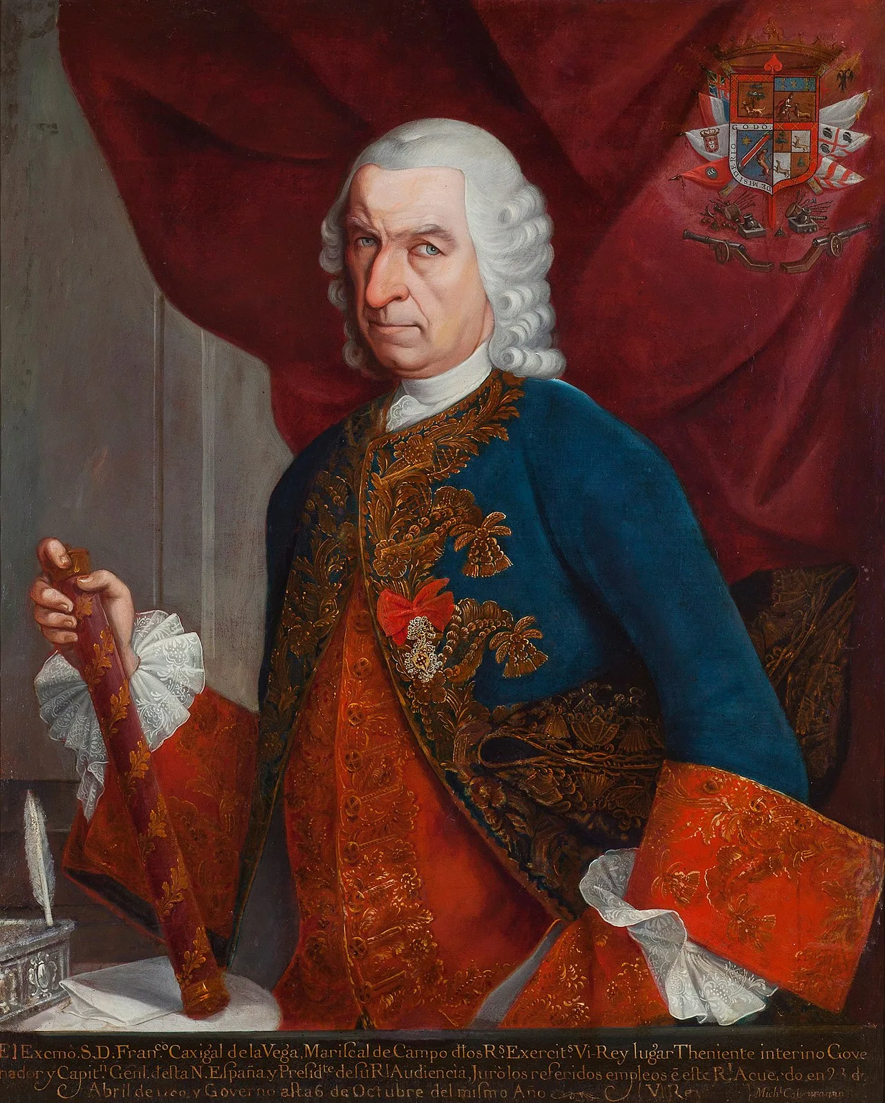 Porträt von Francisco Cajigal de la Vega (1691–1777) – Gedenkseite