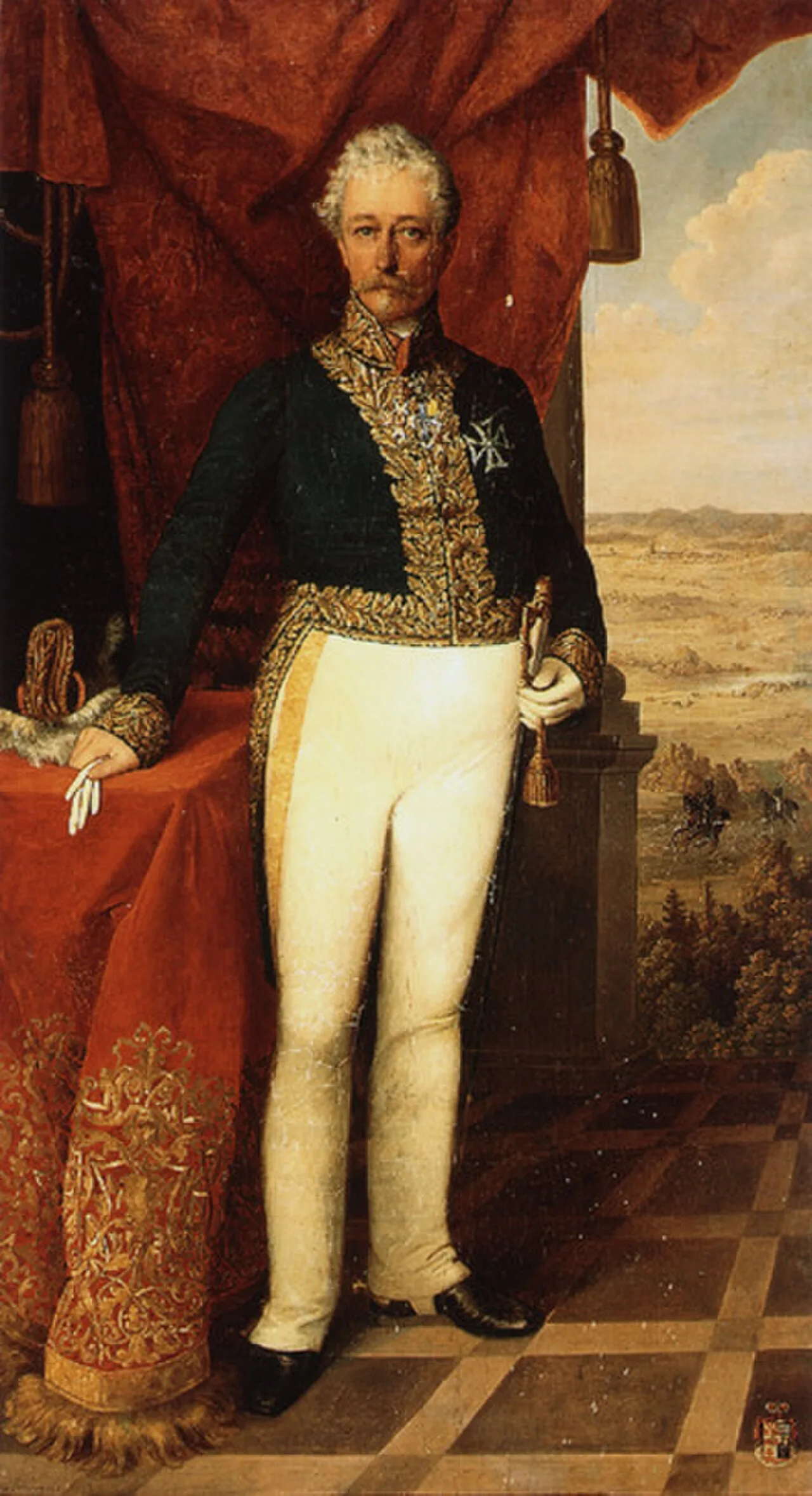 Porträt von Wilhelm von Quadt-Wykradt-Isny (1783–1849) – Gedenkseite