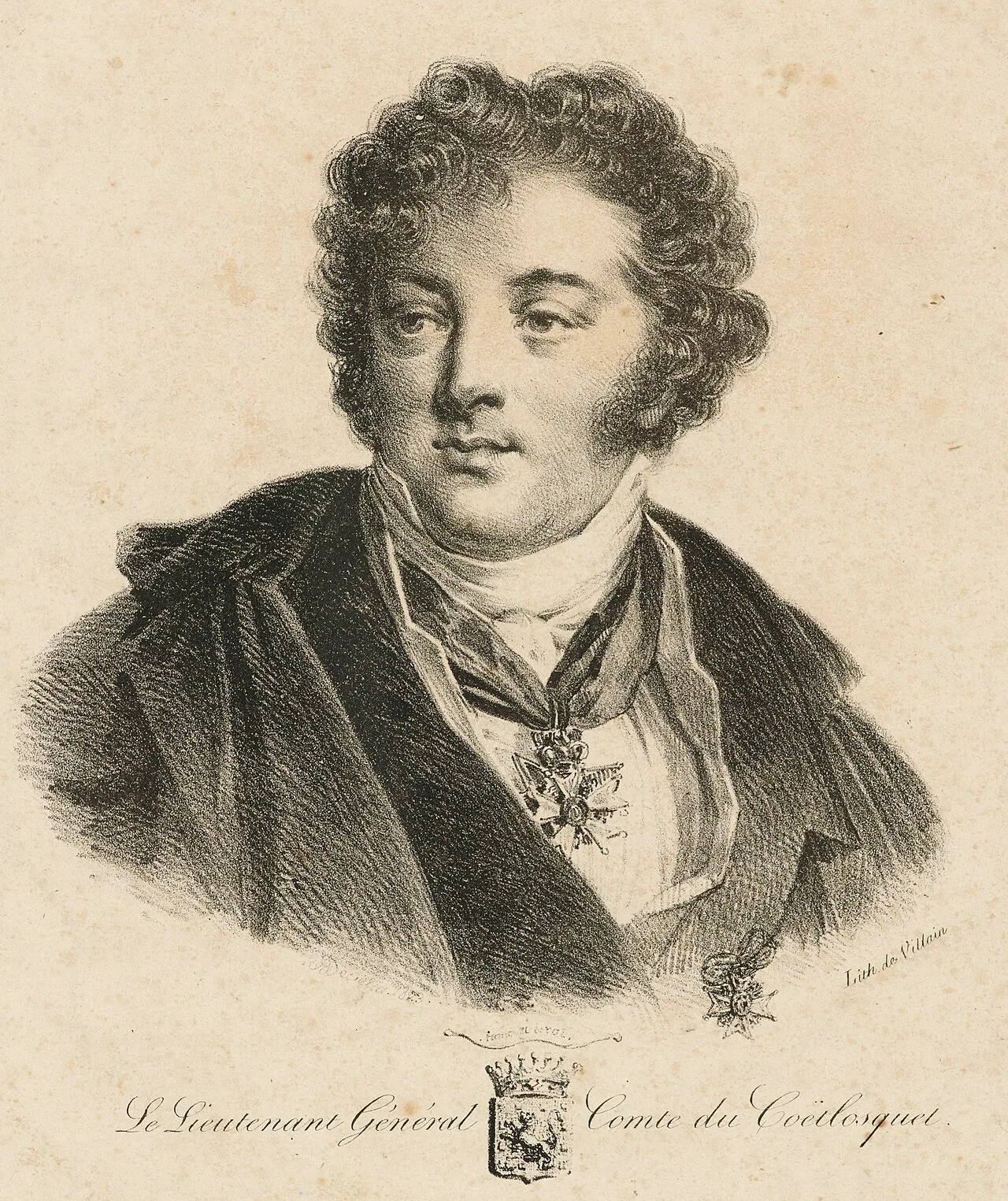 Porträt von Charles Yves César Cyr du Coëtlosquet (1783–1837) – Gedenkseite
