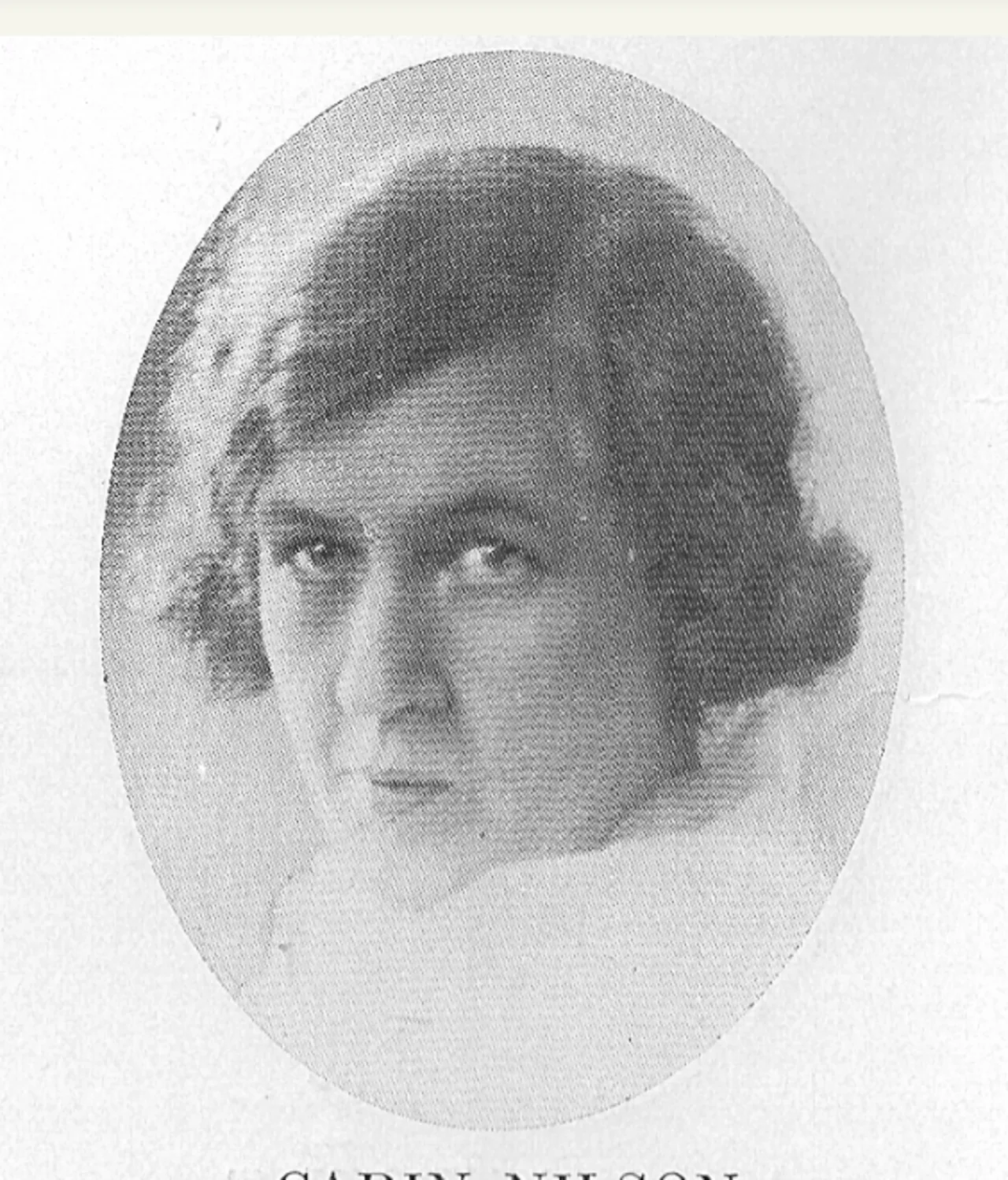 Porträt von Carin Nilson (1884–1973) – Gedenkseite