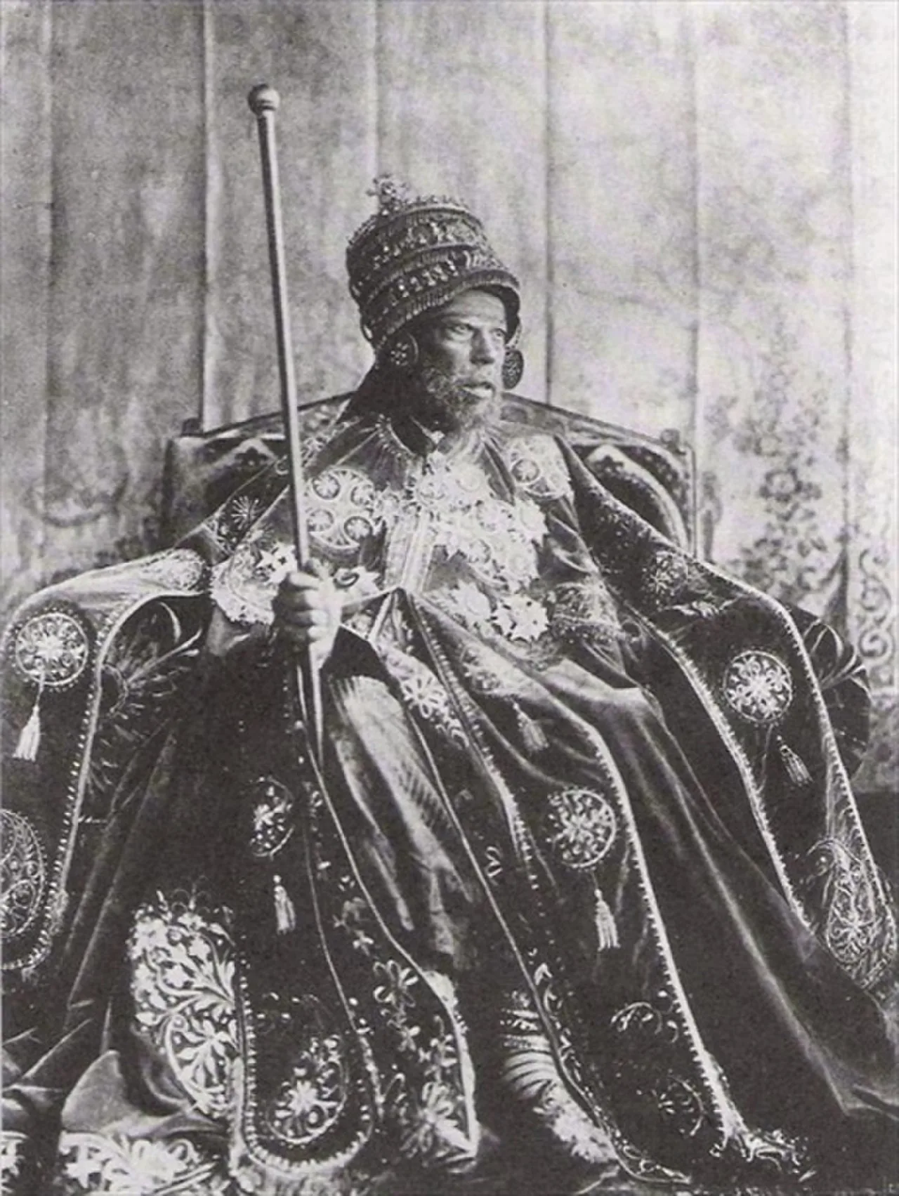 Porträt von Menelik II. (1844–1913) – Gedenkseite