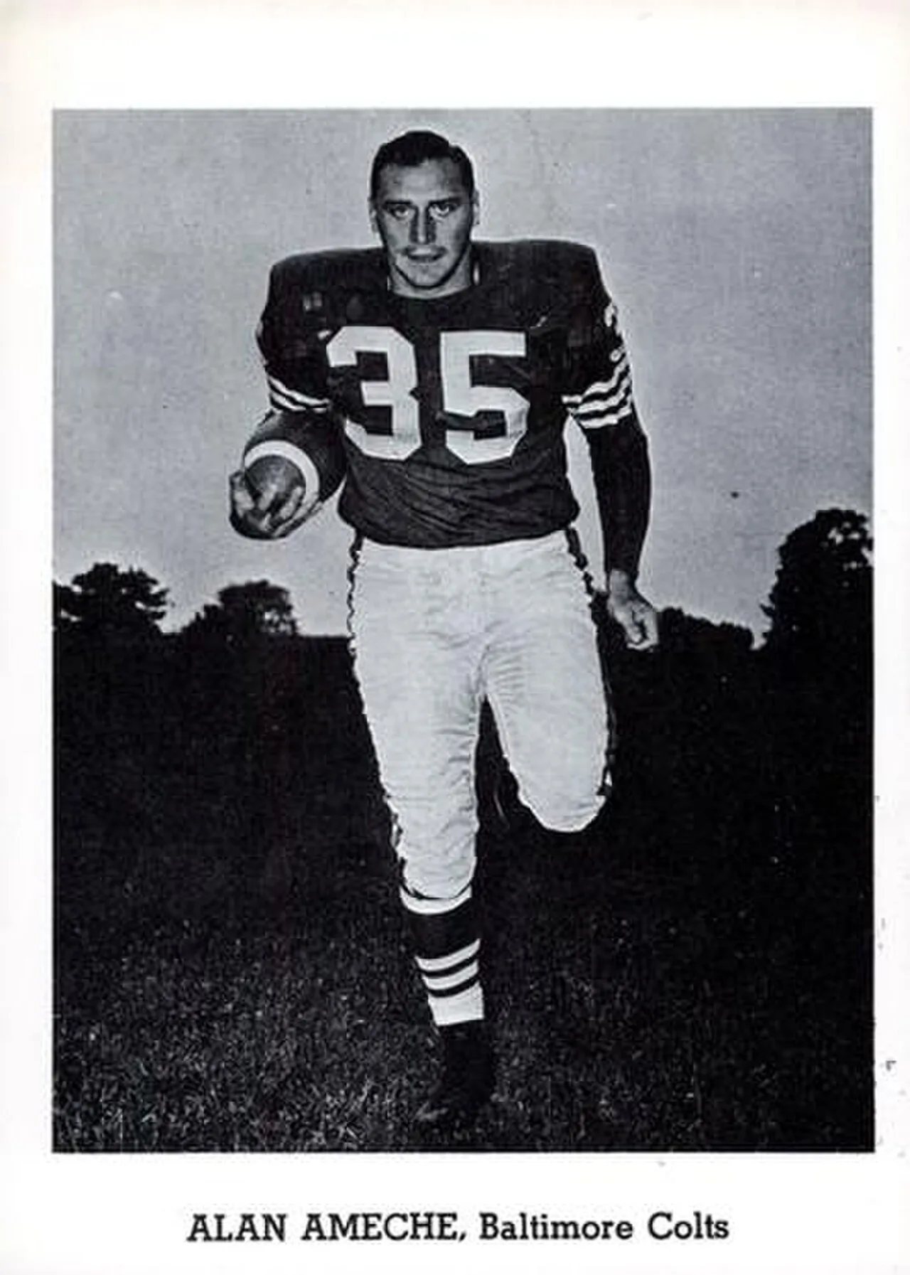 Portrait of Alan Ameche (1933–1988) – memorial page
