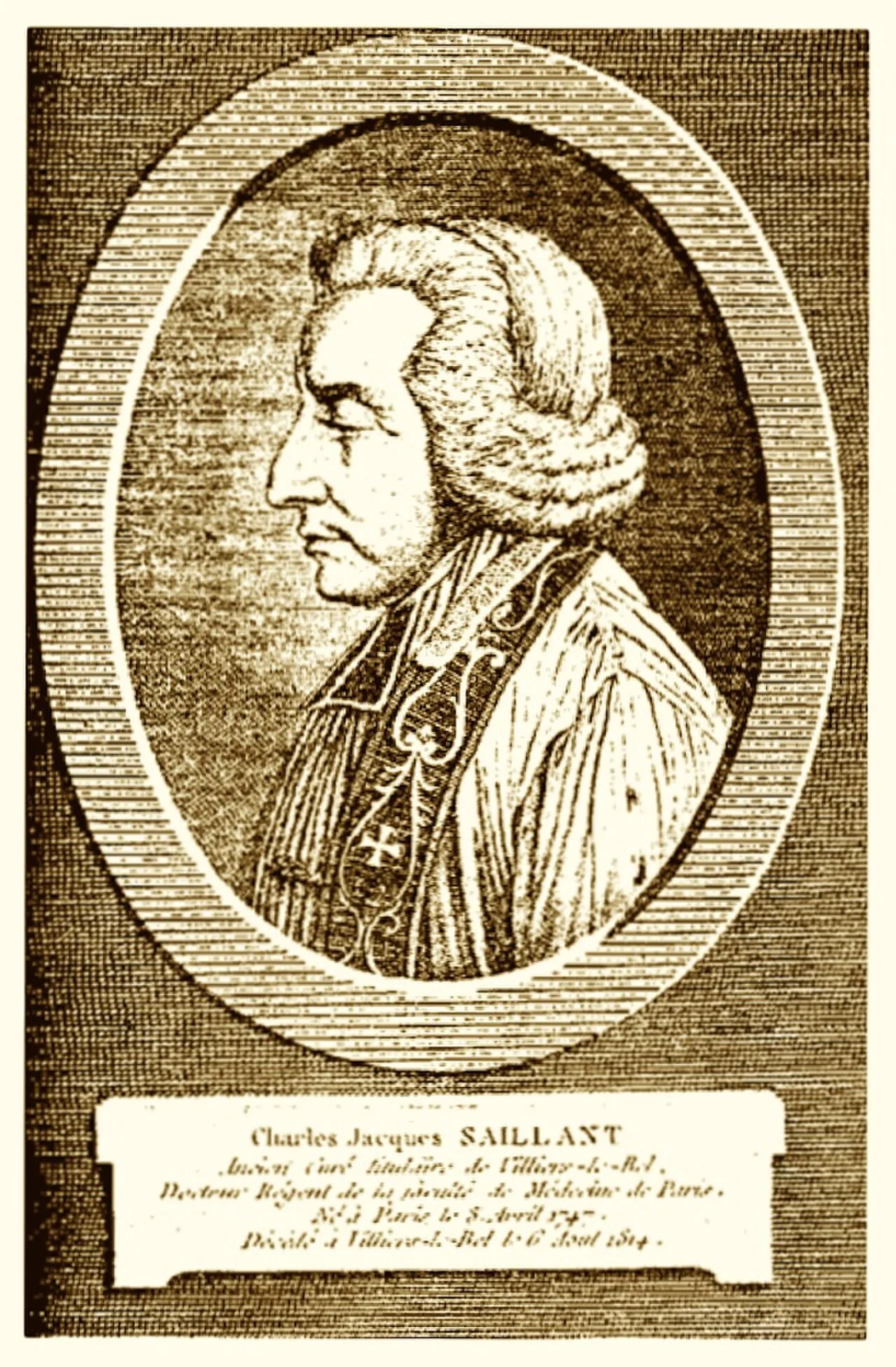 Porträt von Charles-Jacques Saillant (1747–1814) – Gedenkseite