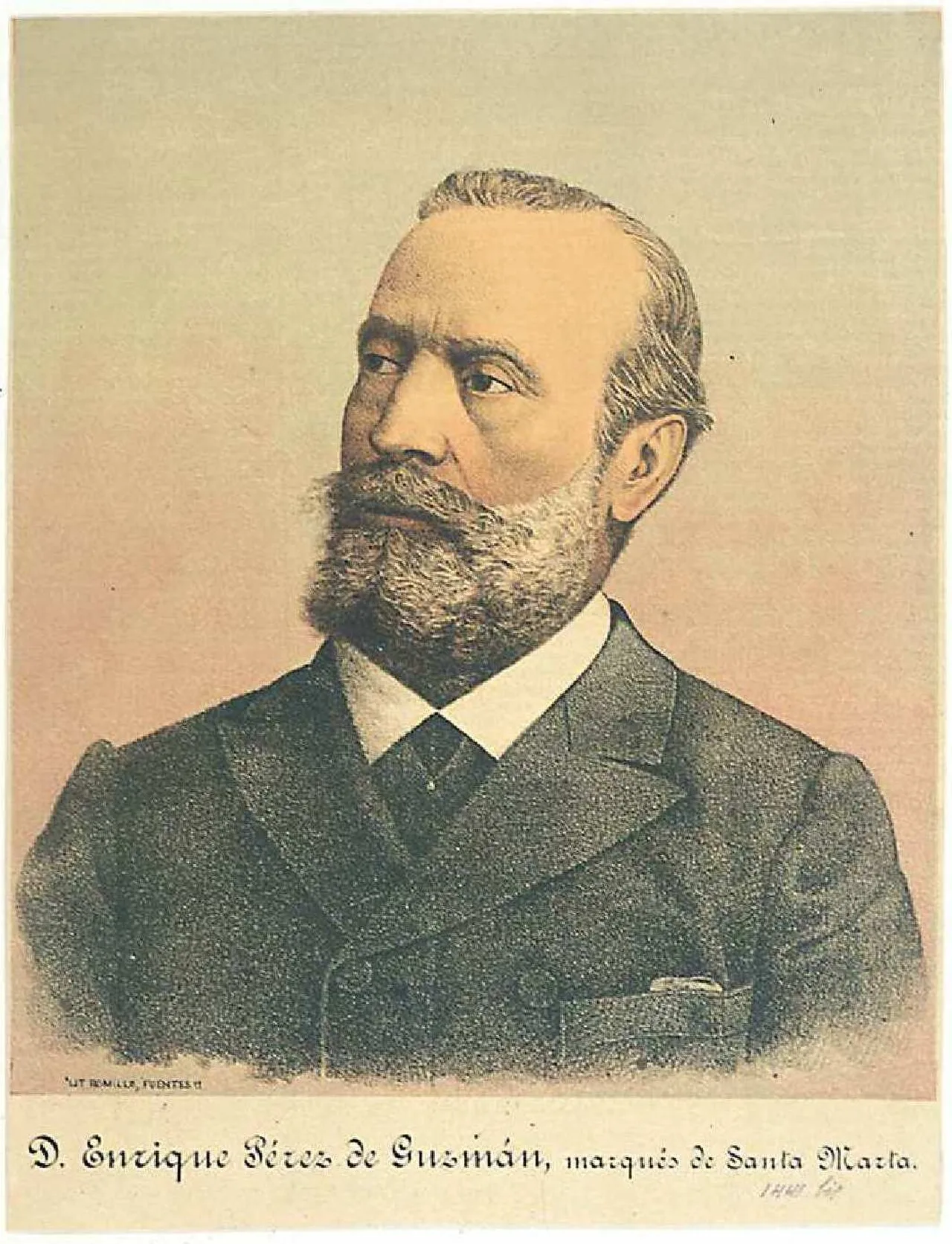 Porträt von Enrique Pérez de Guzmán el Bueno (1826–1902) – Gedenkseite