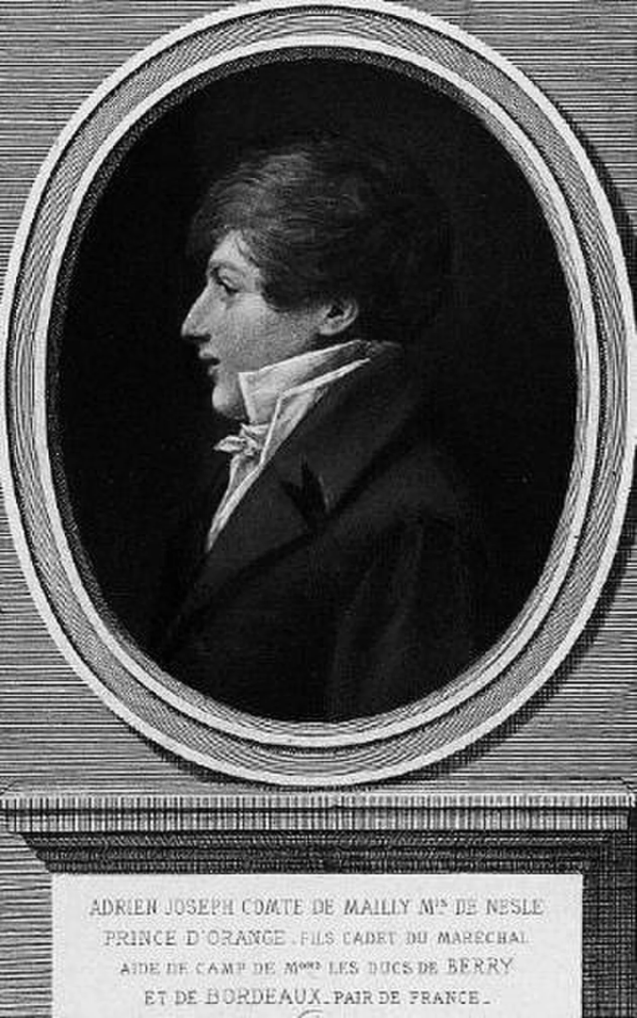 Porträt von Adrien de Mailly (1791–1878) – Gedenkseite