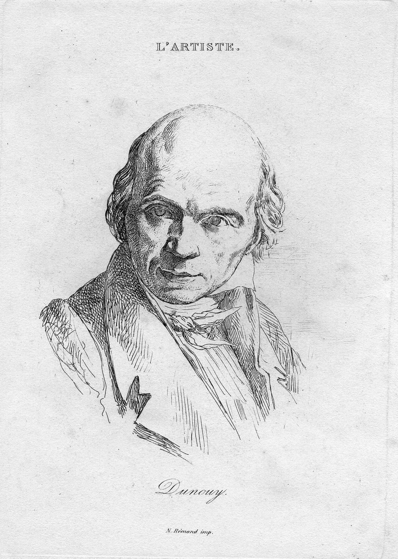 Porträt von Alexandre Hyacinthe Dunouy (1757–1841) – Gedenkseite