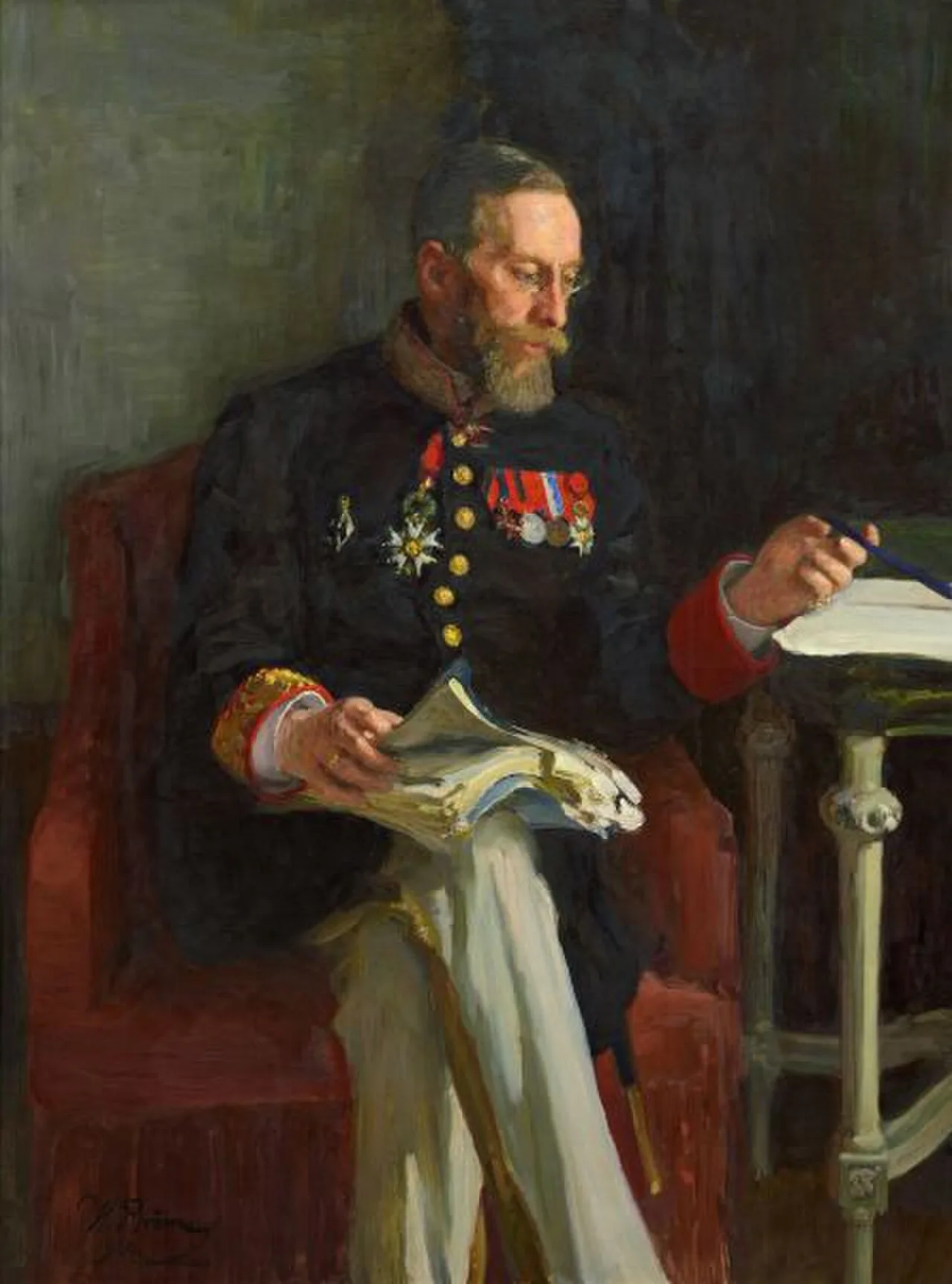 Porträt von Alexander Dmitrijewitsch Sinowjew (1854–1931) – Gedenkseite