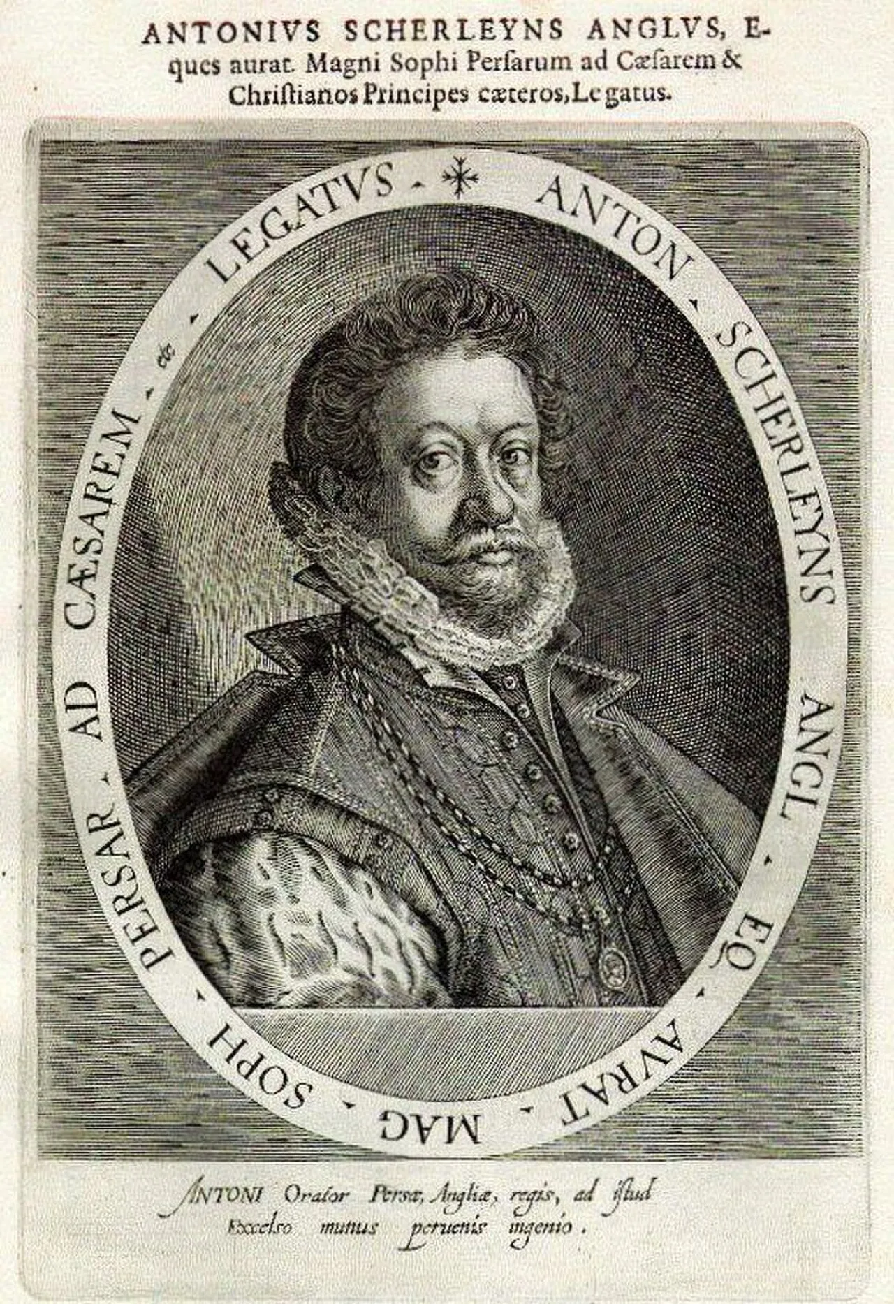 Porträt von Anthony Shirley (1565–1635) – Gedenkseite