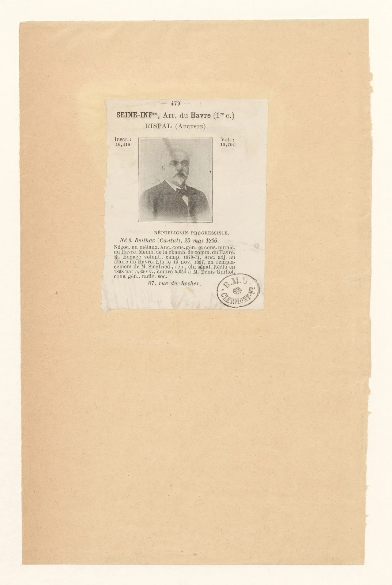 Porträt von Auguste Rispal (1836–1932) – Gedenkseite
