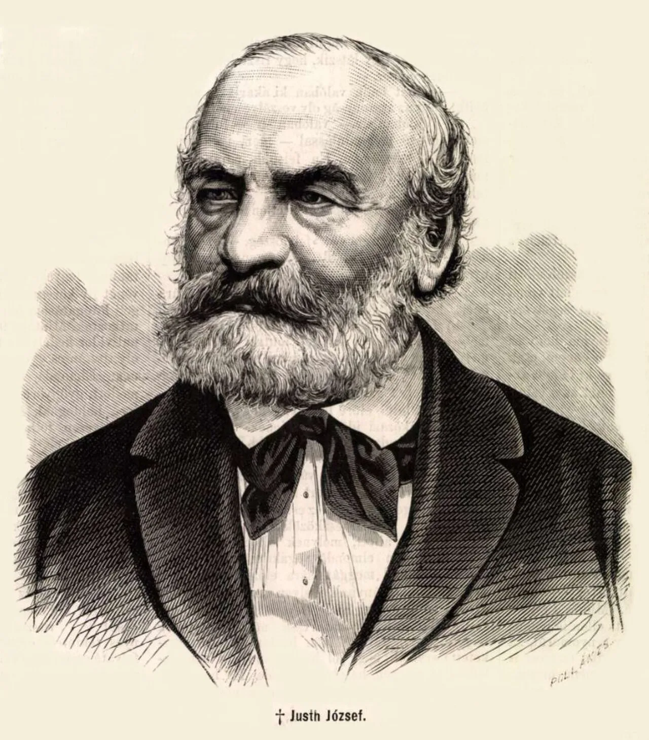 Portrait of József Justh (1809–1875) – memorial page