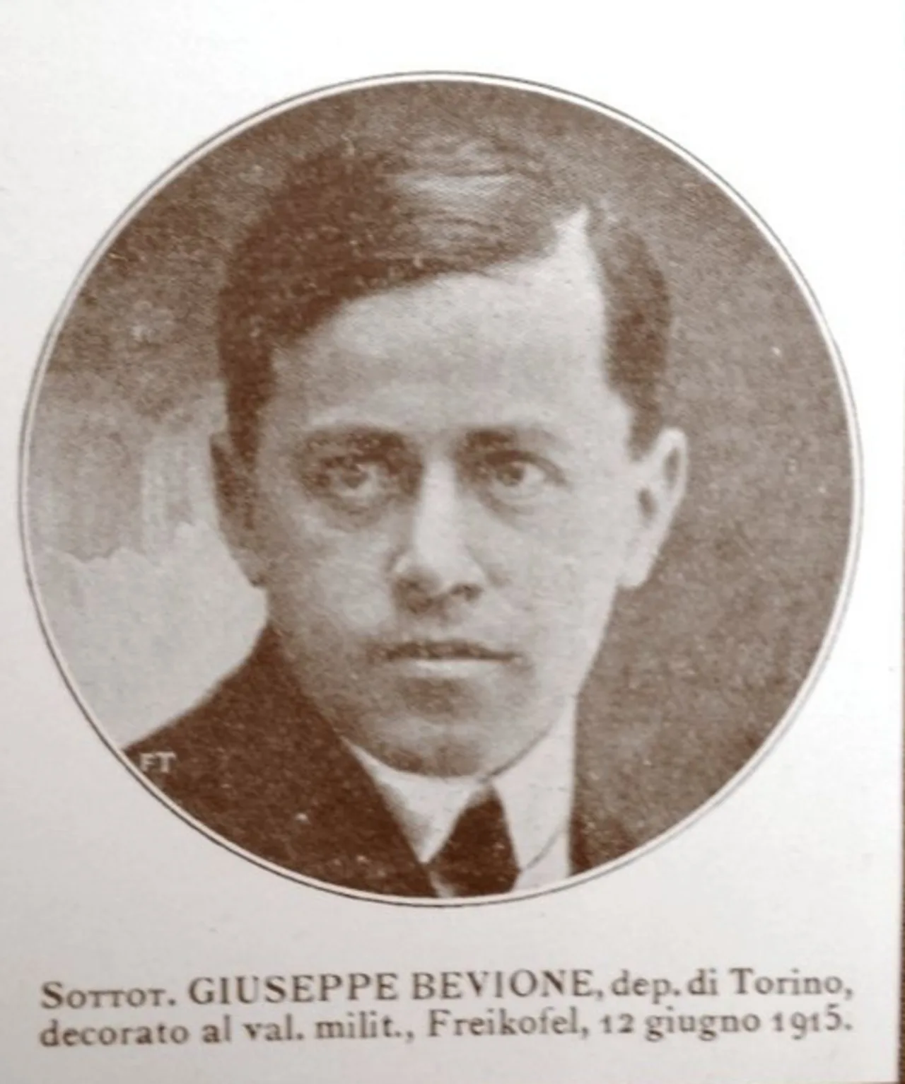 Porträt von Giuseppe Bevione (1879–1976) – Gedenkseite