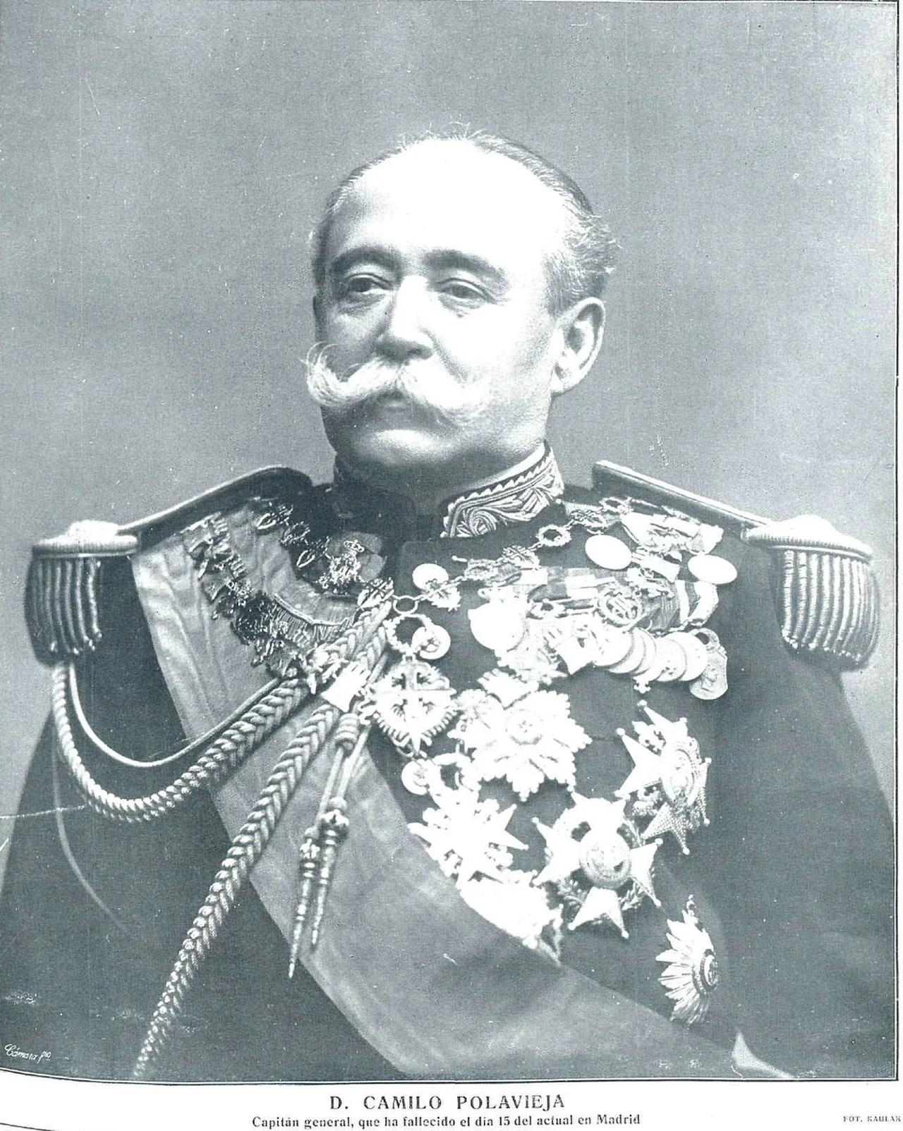 Porträt von Camilo García de Polavieja (1838–1914) – Gedenkseite