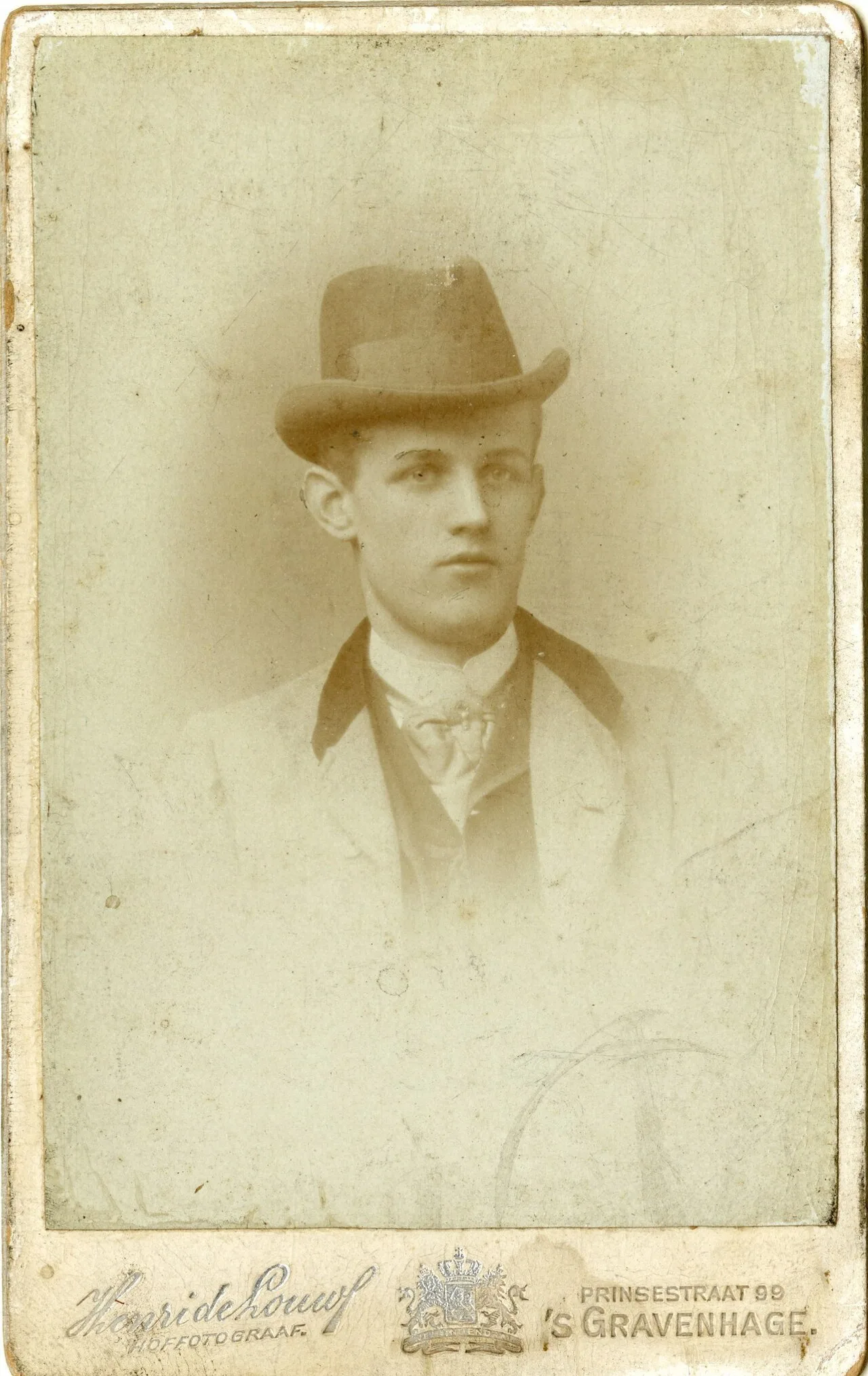 Portrait of Johannes Hendrik Philip Wortman (1872–1898) – memorial page