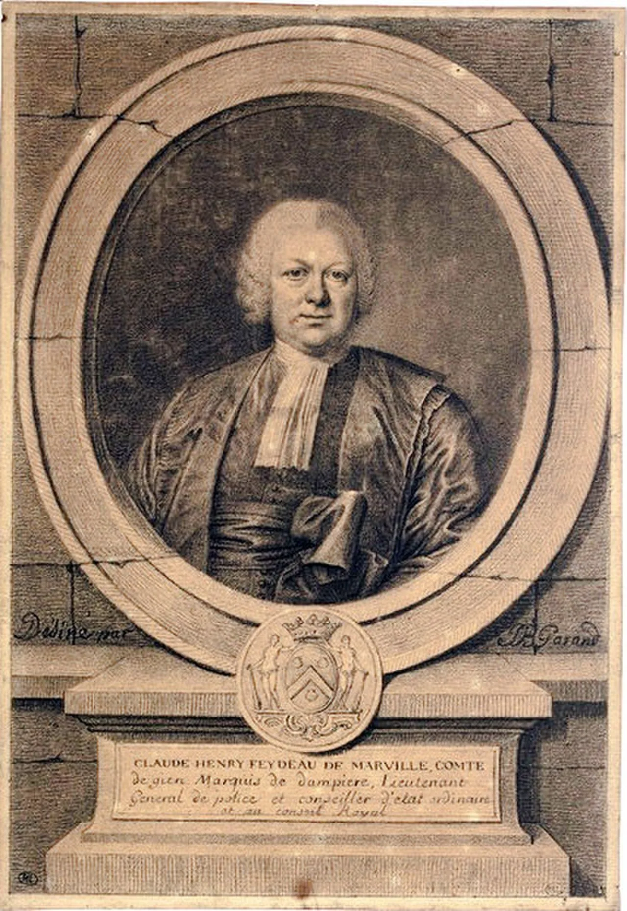 Porträt von Claude-Henri Feydeau de Marville (1705–1787) – Gedenkseite