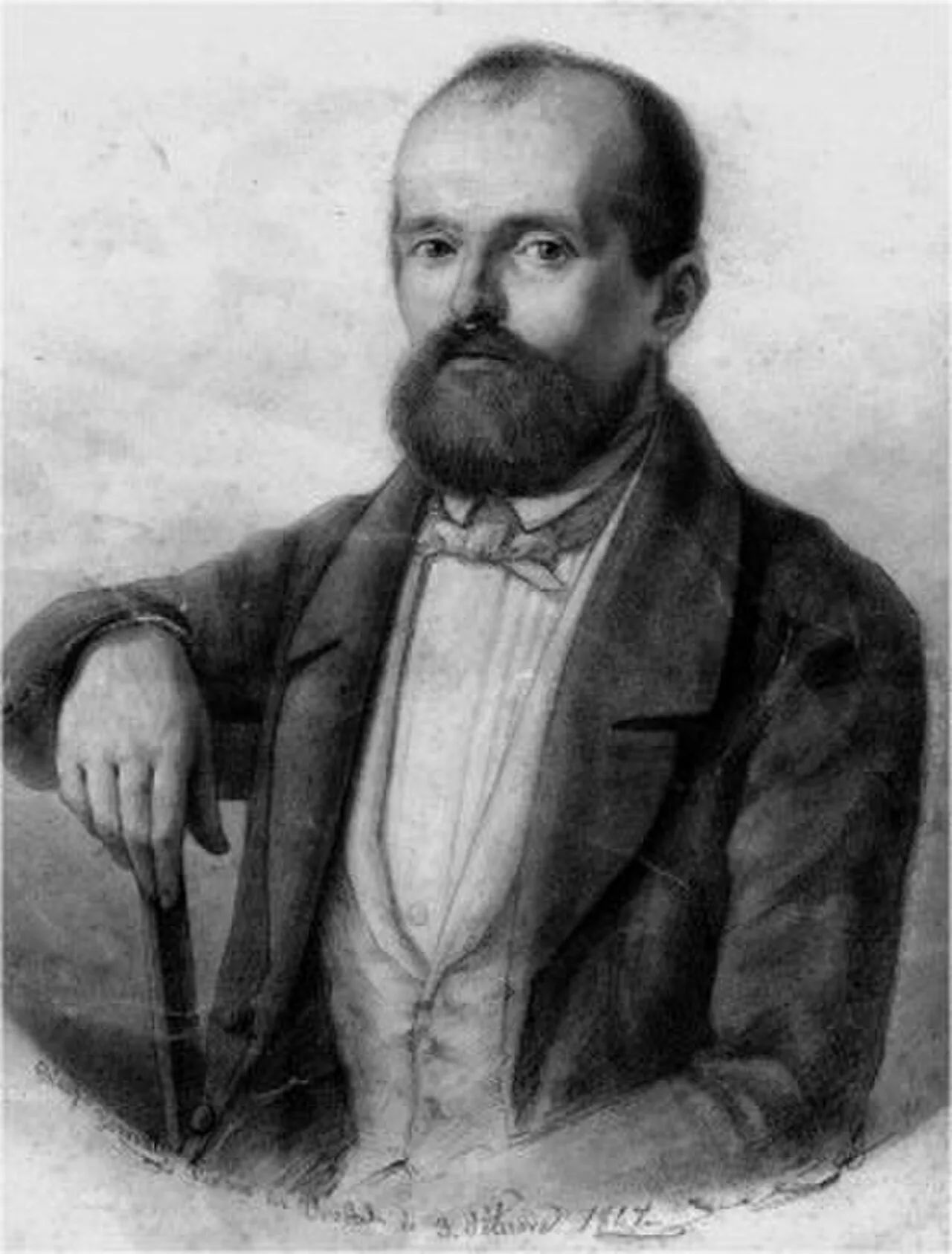 Porträt von Domenico Buffa (1818–1858) – Gedenkseite