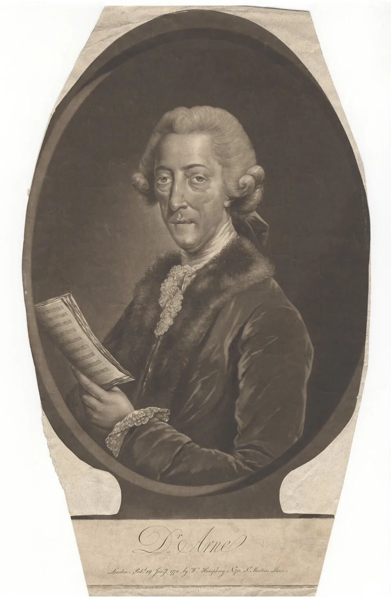 Portrait of Thomas Arne (1710–1778) – memorial page