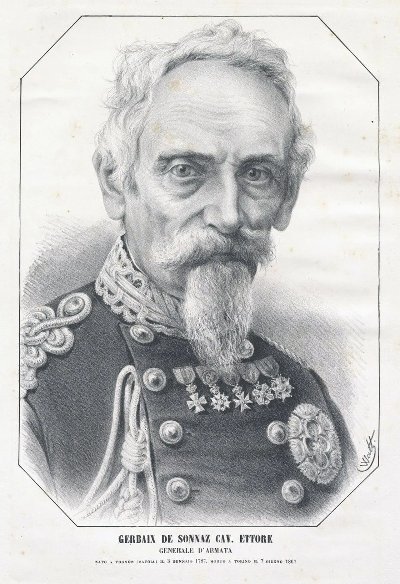 Portrait of Ettore De Sonnaz (1787–1867) – memorial page