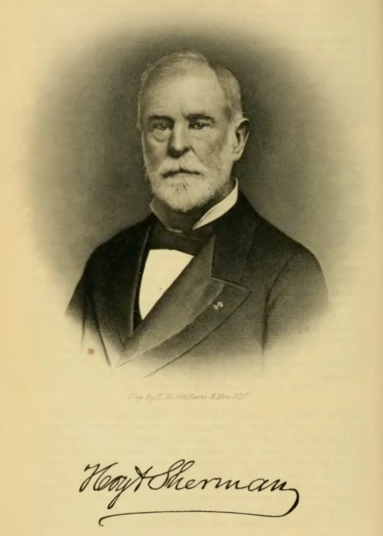 Porträt von Hoyt Sherman (1827–1904) – Gedenkseite