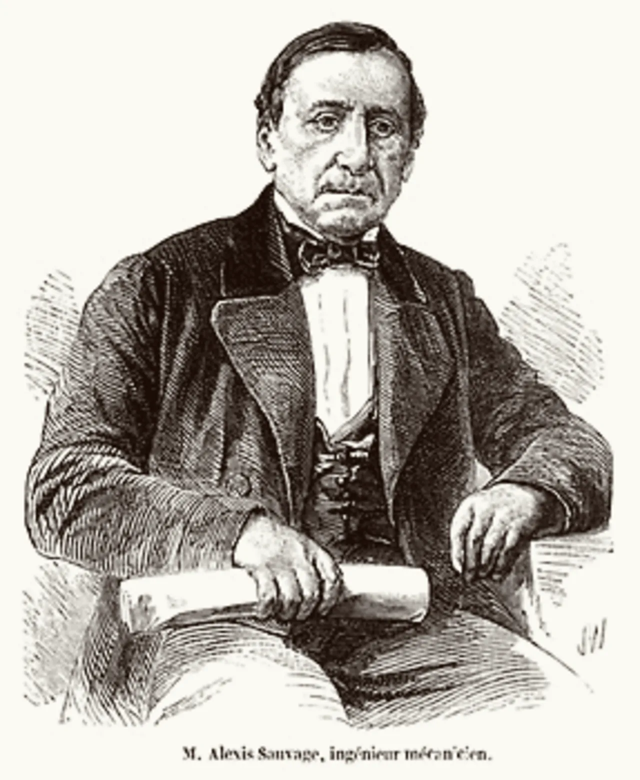 Porträt von Jean Augustin Alexis Sauvage (1791–1857) – Gedenkseite