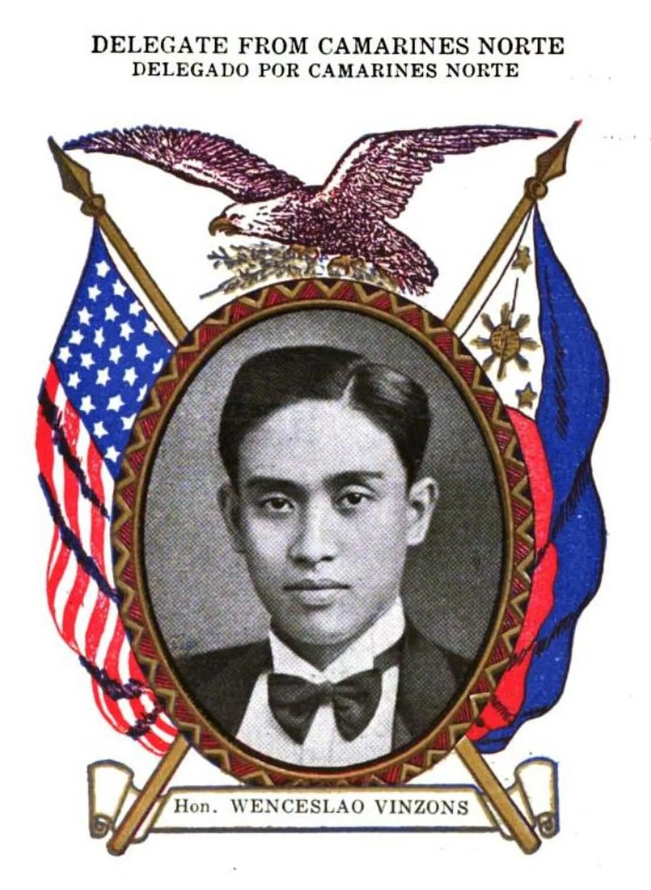 Porträt von Wenceslao Vinzons (1910–1942) – Gedenkseite