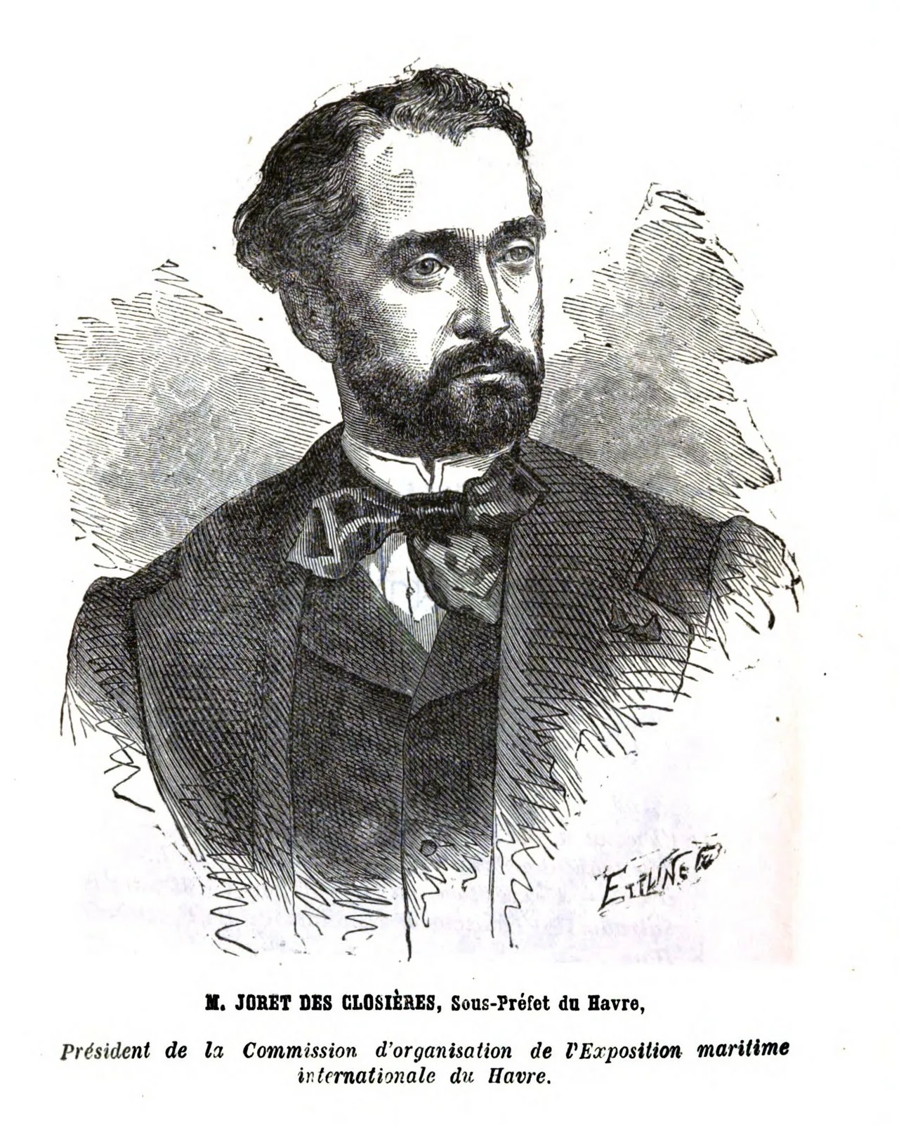 Porträt von Louis Joret des Closières (1821–1878) – Gedenkseite