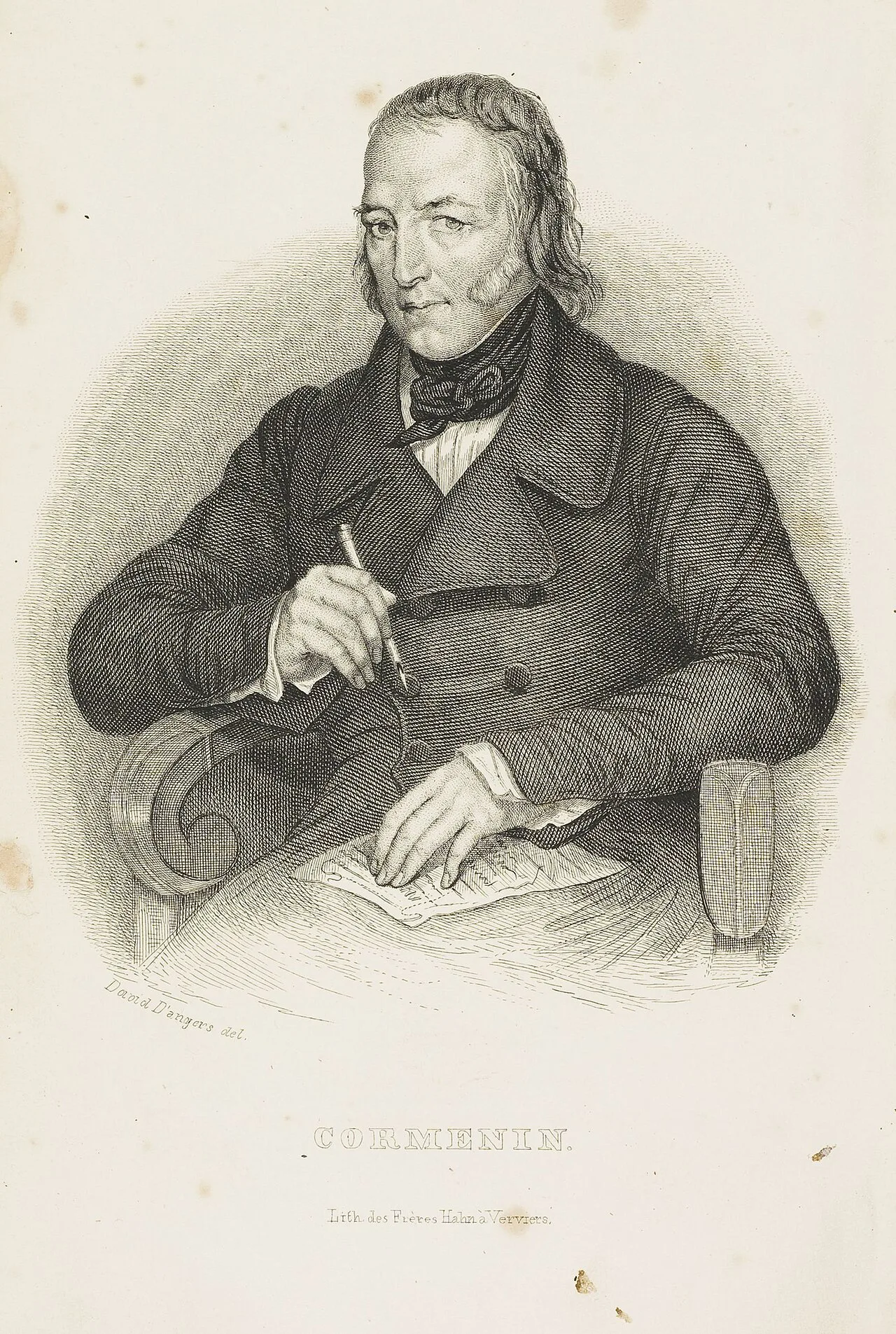 Porträt von Louis Marie de Lahaye de Cormenin (1788–1868) – Gedenkseite