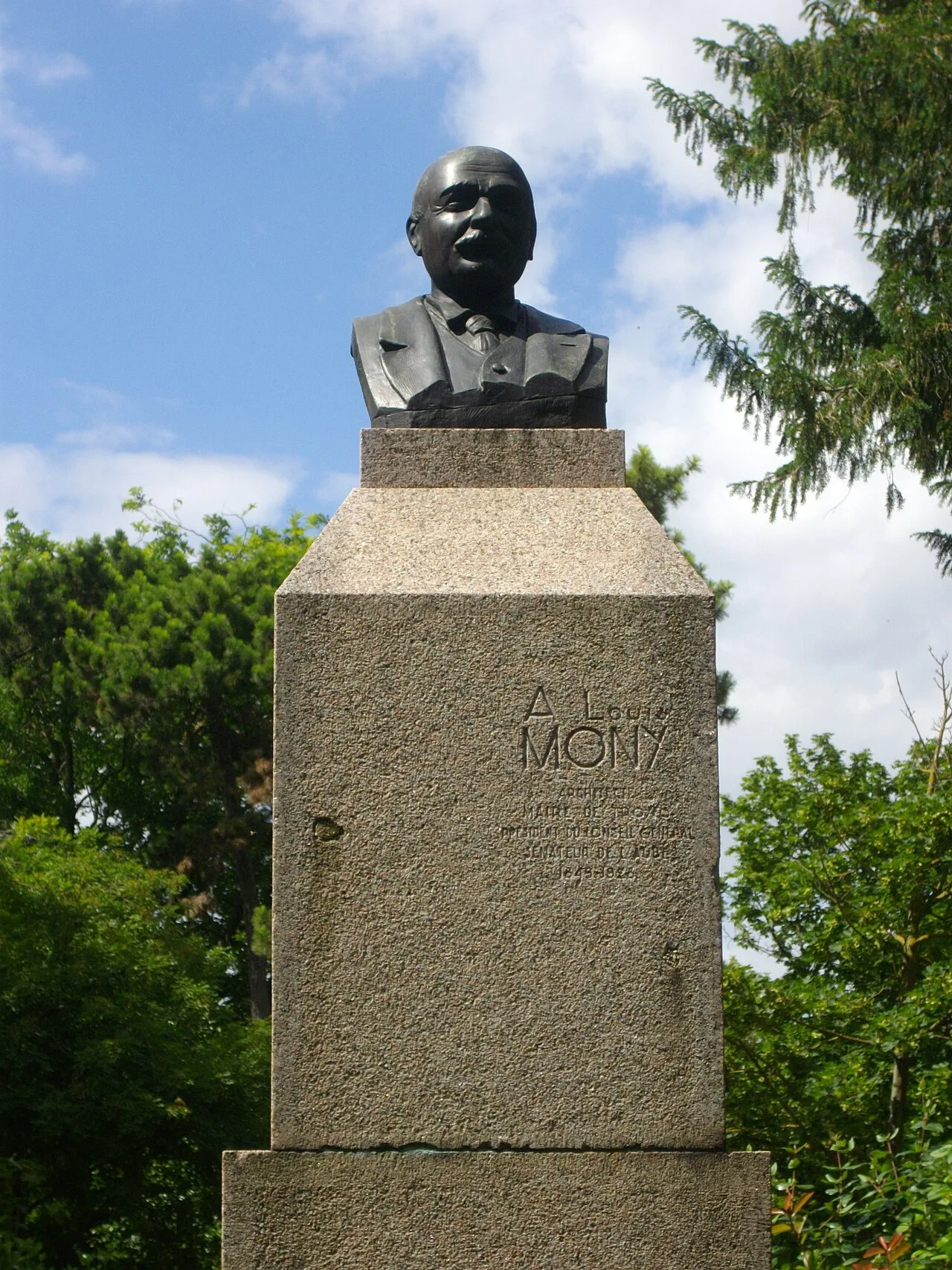 Porträt von Louis Mony (1849–1928) – Gedenkseite