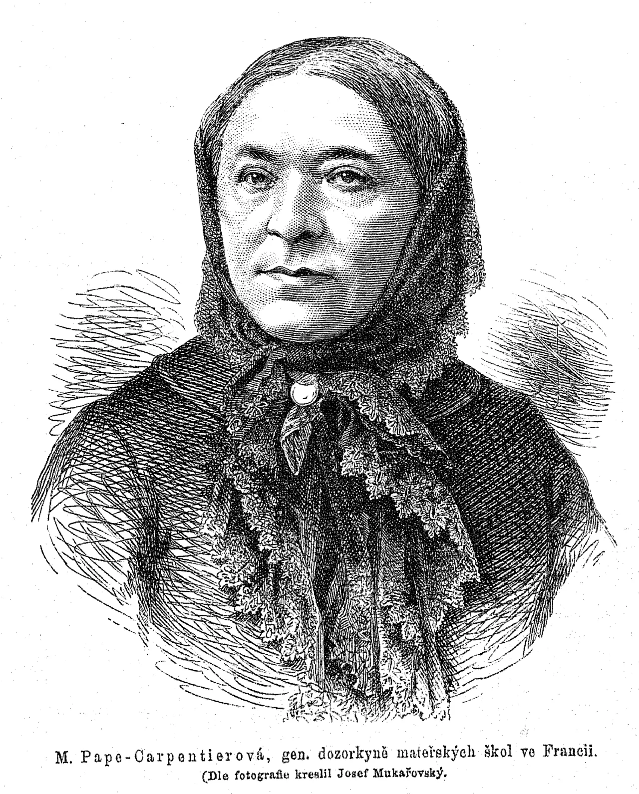 Porträt von Marie Pape-Carpantier (1815–1878) – Gedenkseite
