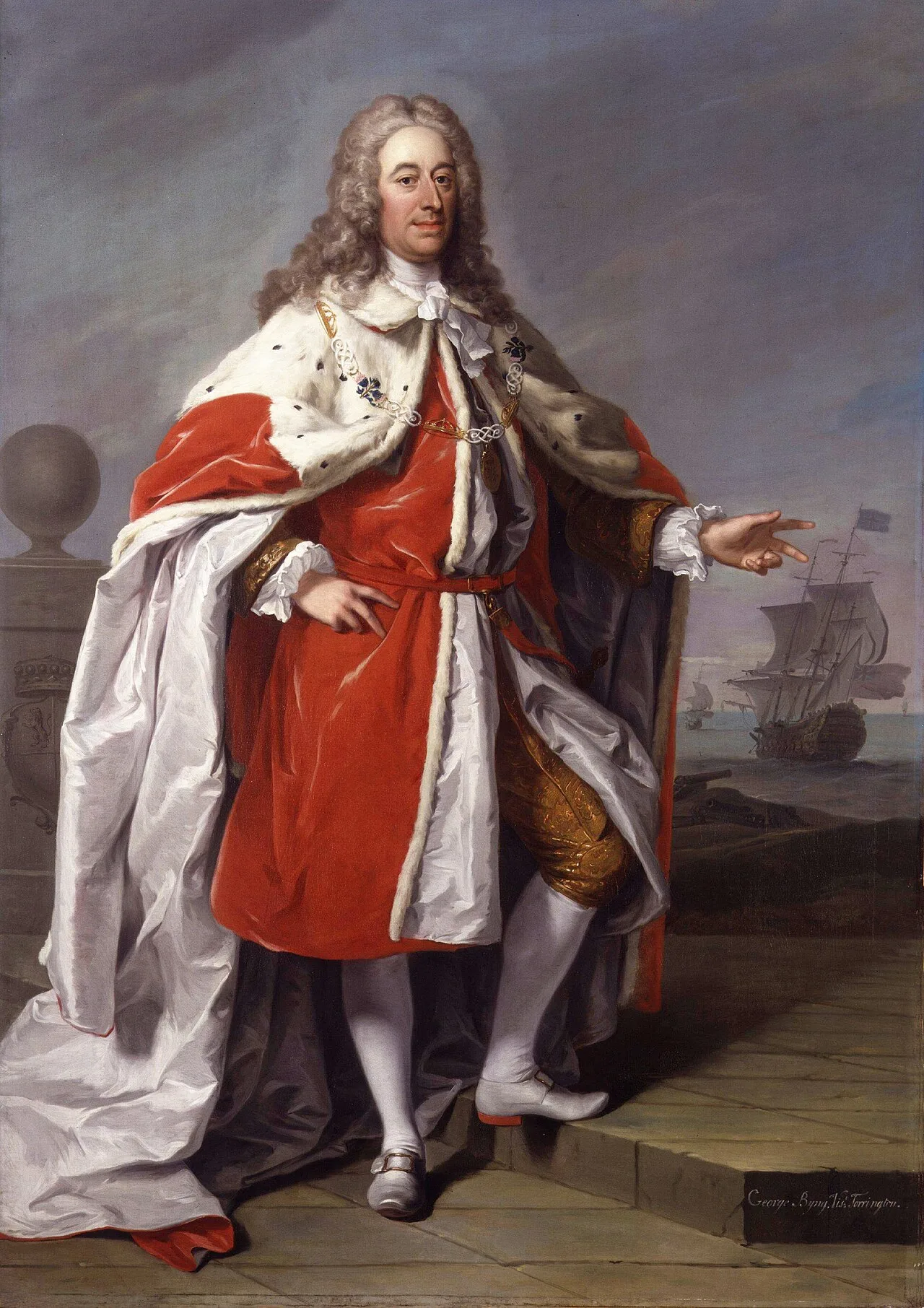 Porträt von George Byng, 1. Viscount Torrington (1663–1733) – Gedenkseite