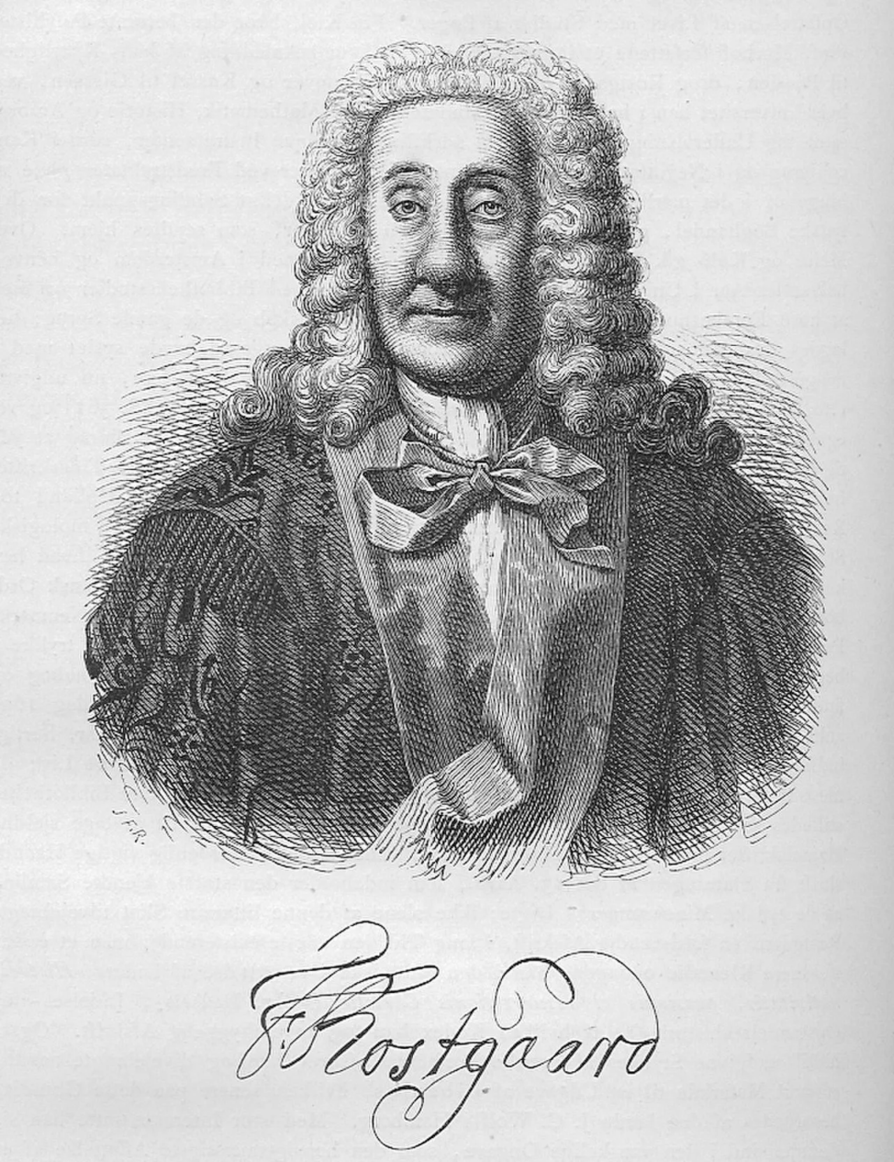 Porträt von Frederik Rostgaard (1671–1745) – Gedenkseite