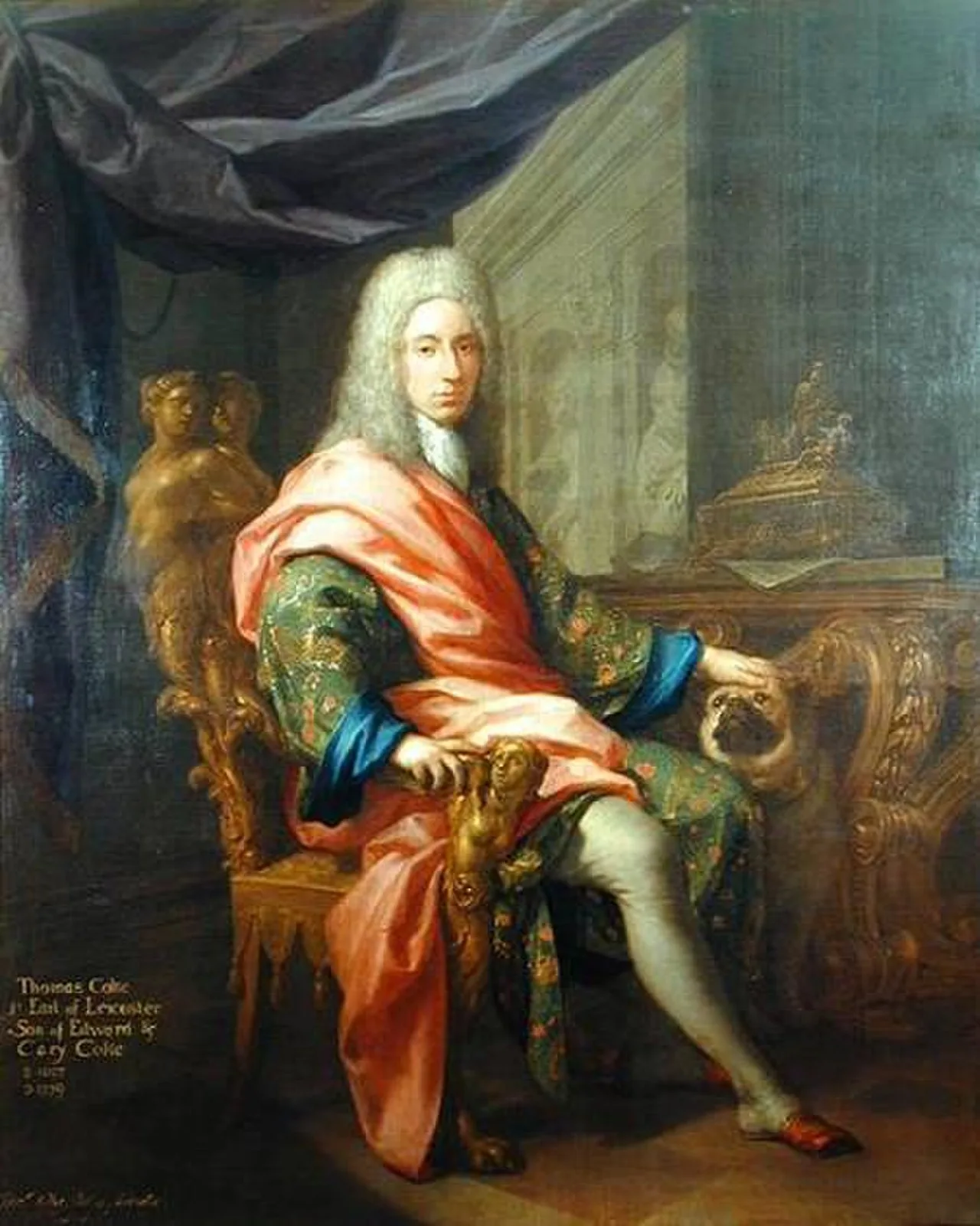 Porträt von Thomas Coke, 1. Earl of Leicester (1697–1759) – Gedenkseite