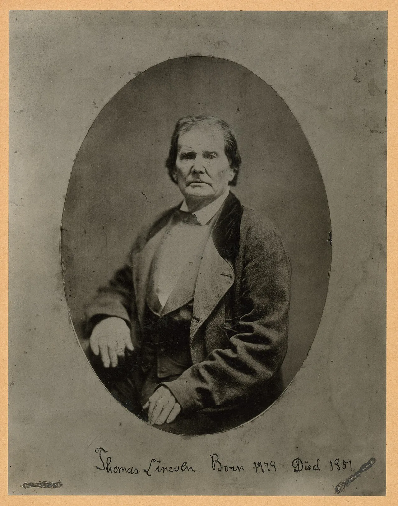 Porträt von Thomas Lincoln (1778–1851) – Gedenkseite