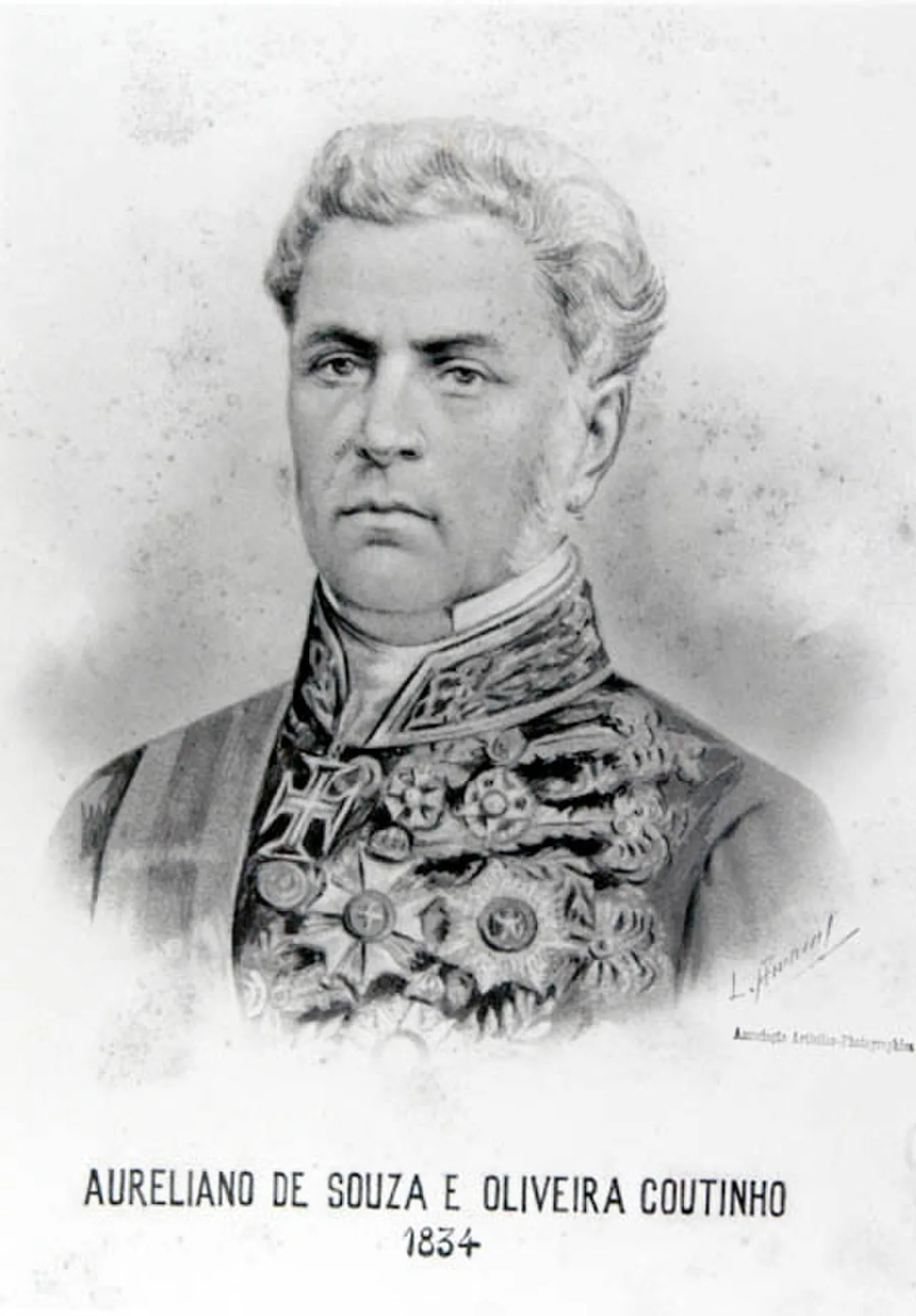 Porträt von Aureliano Coutinho, Viscount of Sepetiba (1800–1855) – Gedenkseite