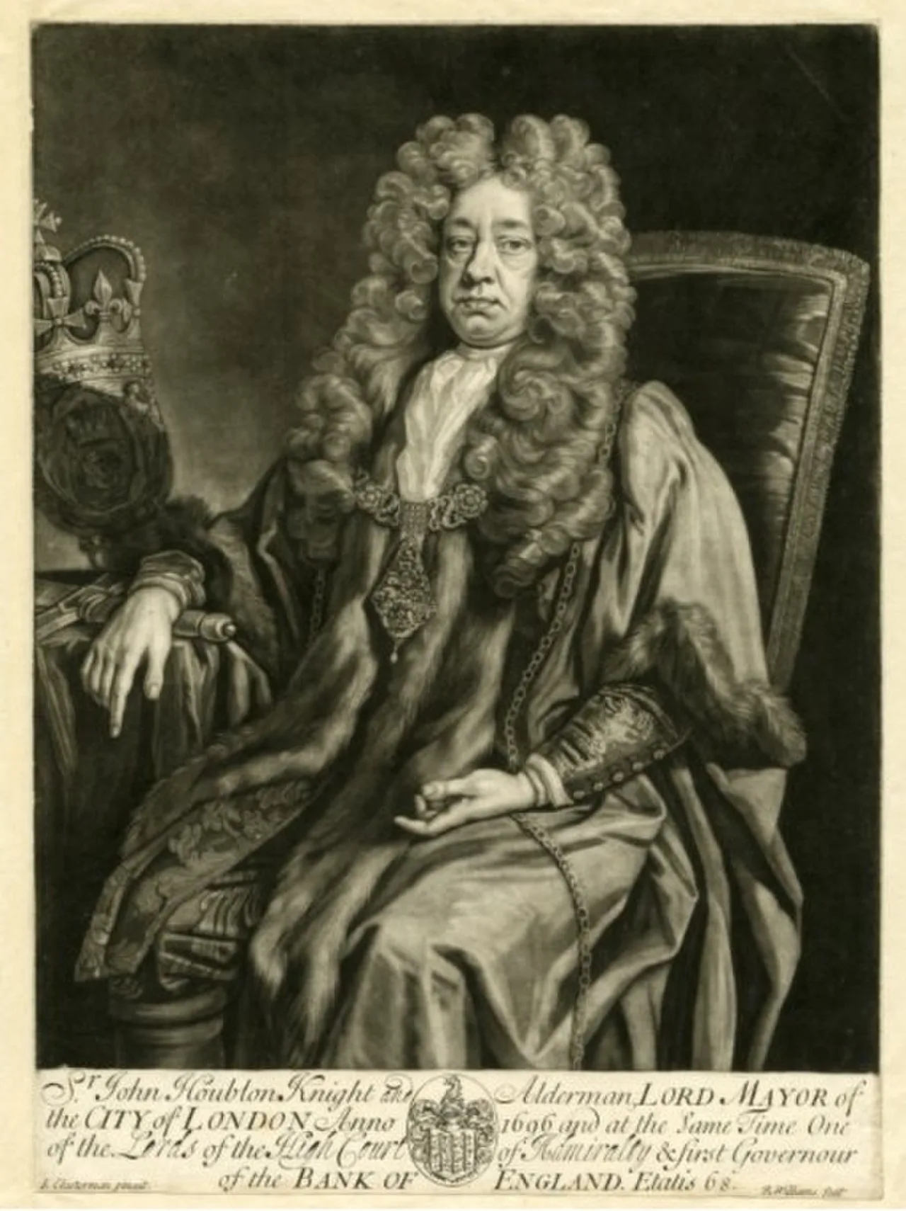 Portrait of John Houblon (1632–1712) – memorial page