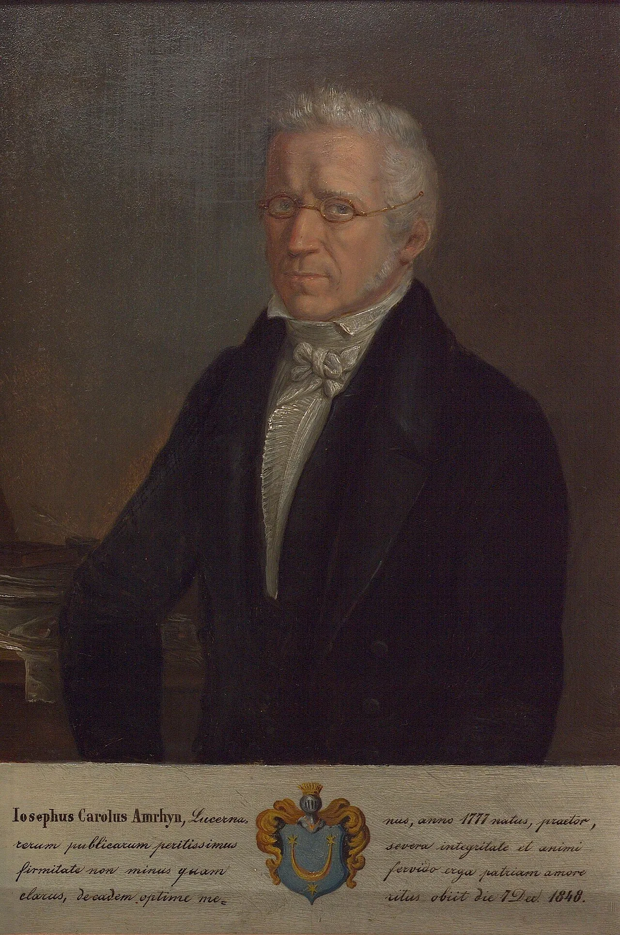 Porträt von Joseph Karl Amrhyn (1777–1848) – Gedenkseite