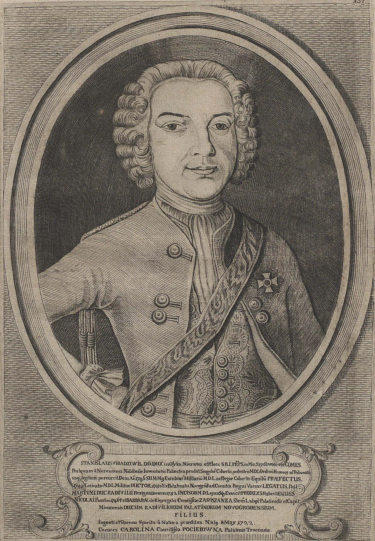 Porträt von Stanisław Radziwiłł (1722–1787) – Gedenkseite