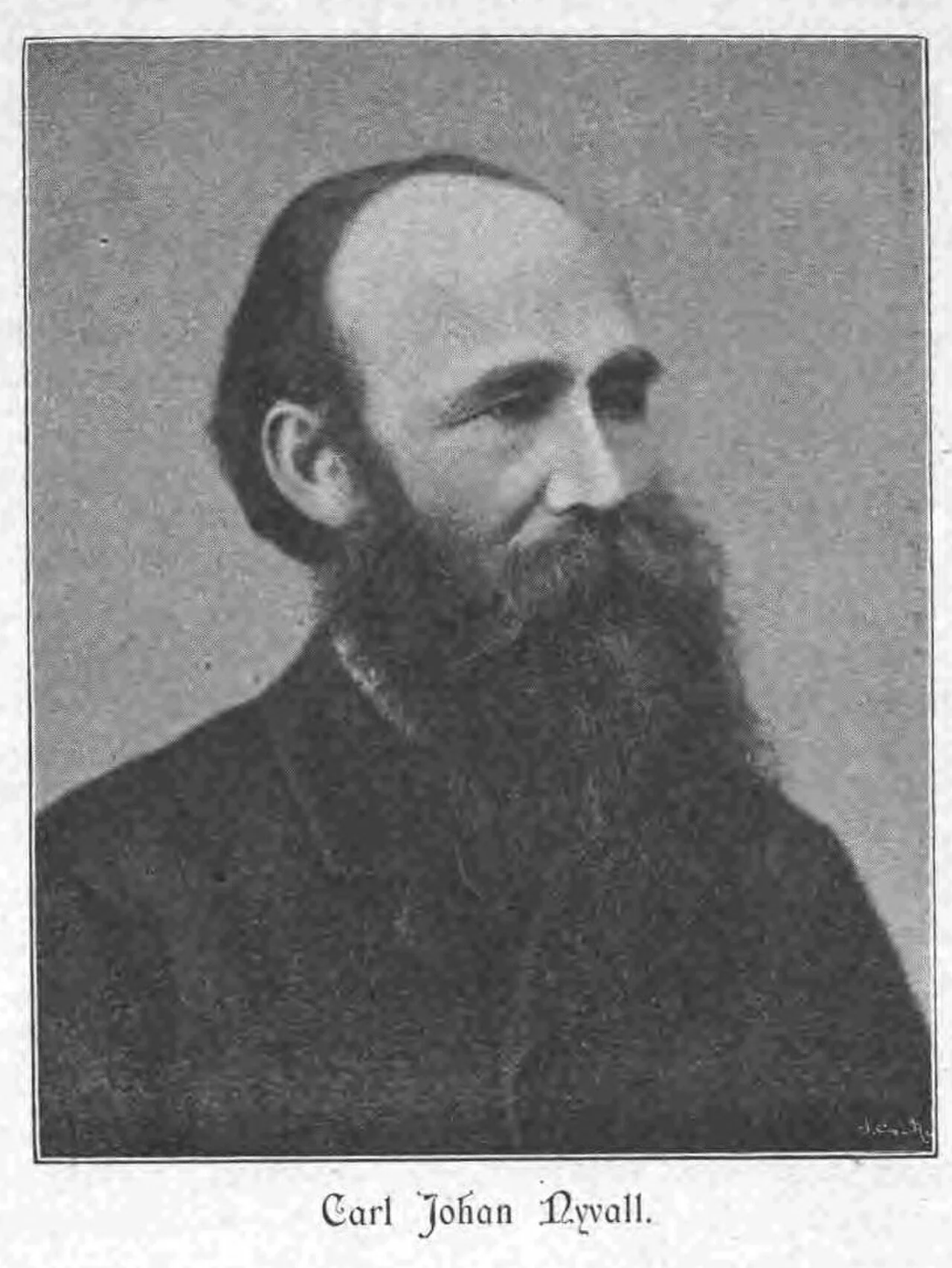 Porträt von Carl Johan Nyvall (1829–1904) – Gedenkseite