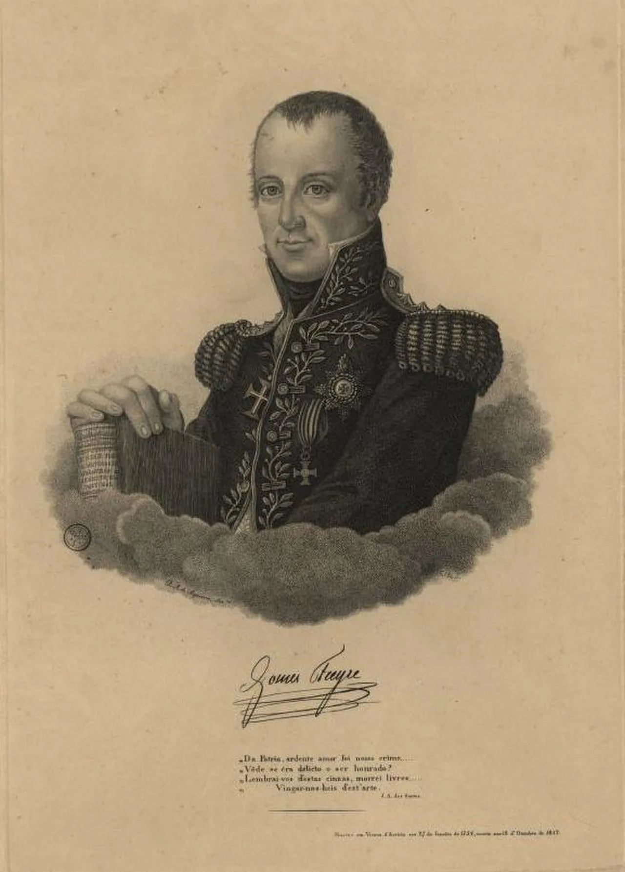Porträt von Gomes Freire de Andrade (1757–1817) – Gedenkseite