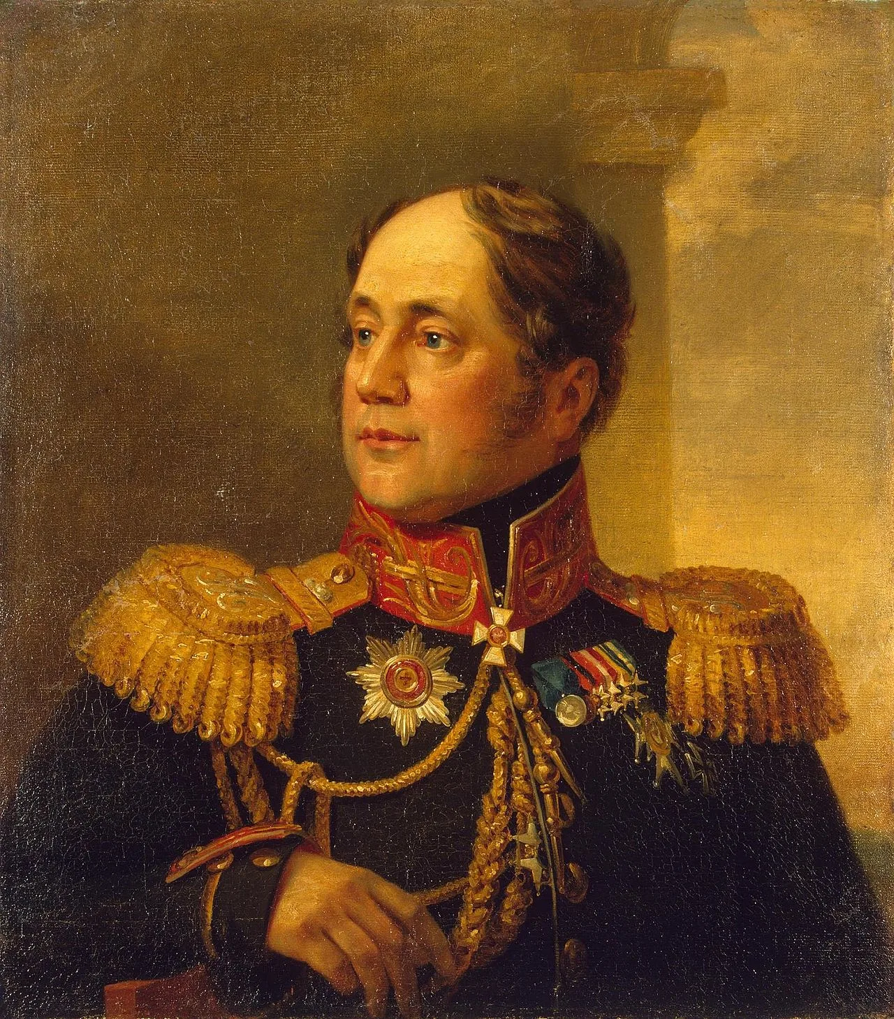 Porträt von Nikolai Martemjanowitsch Sipjagin (1785–1828) – Gedenkseite