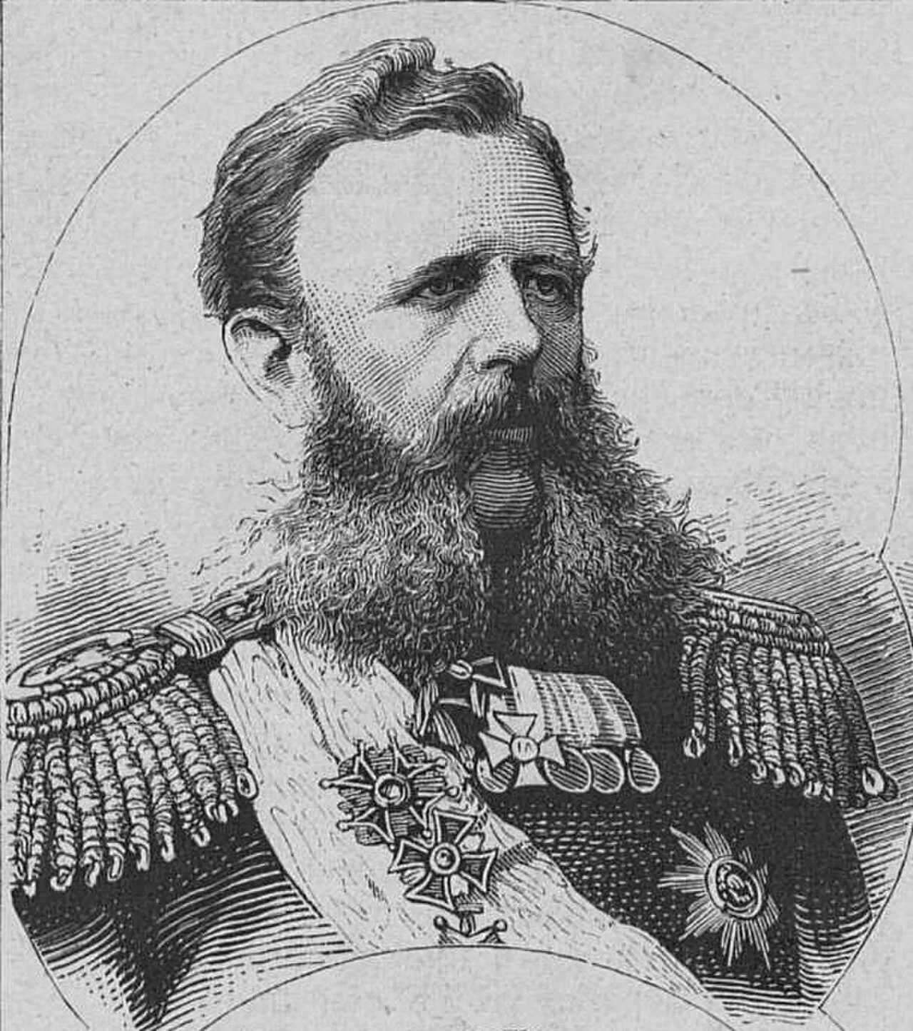 Porträt von Nikolai Zoege von Manteuffel (1827–1889) – Gedenkseite