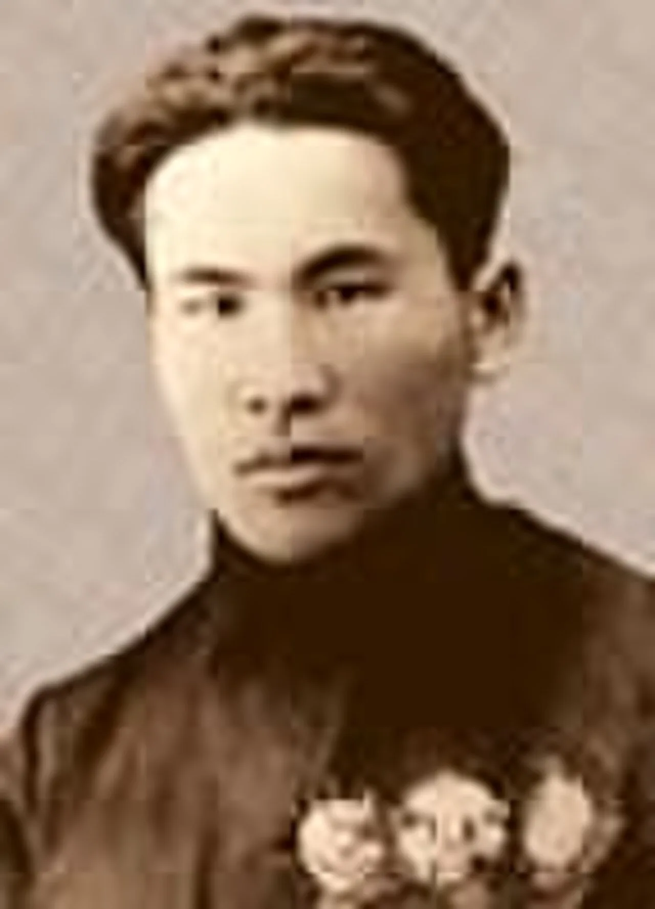 Porträt von Bat-Ochirin Eldev-Ochir (1905–1937) – Gedenkseite
