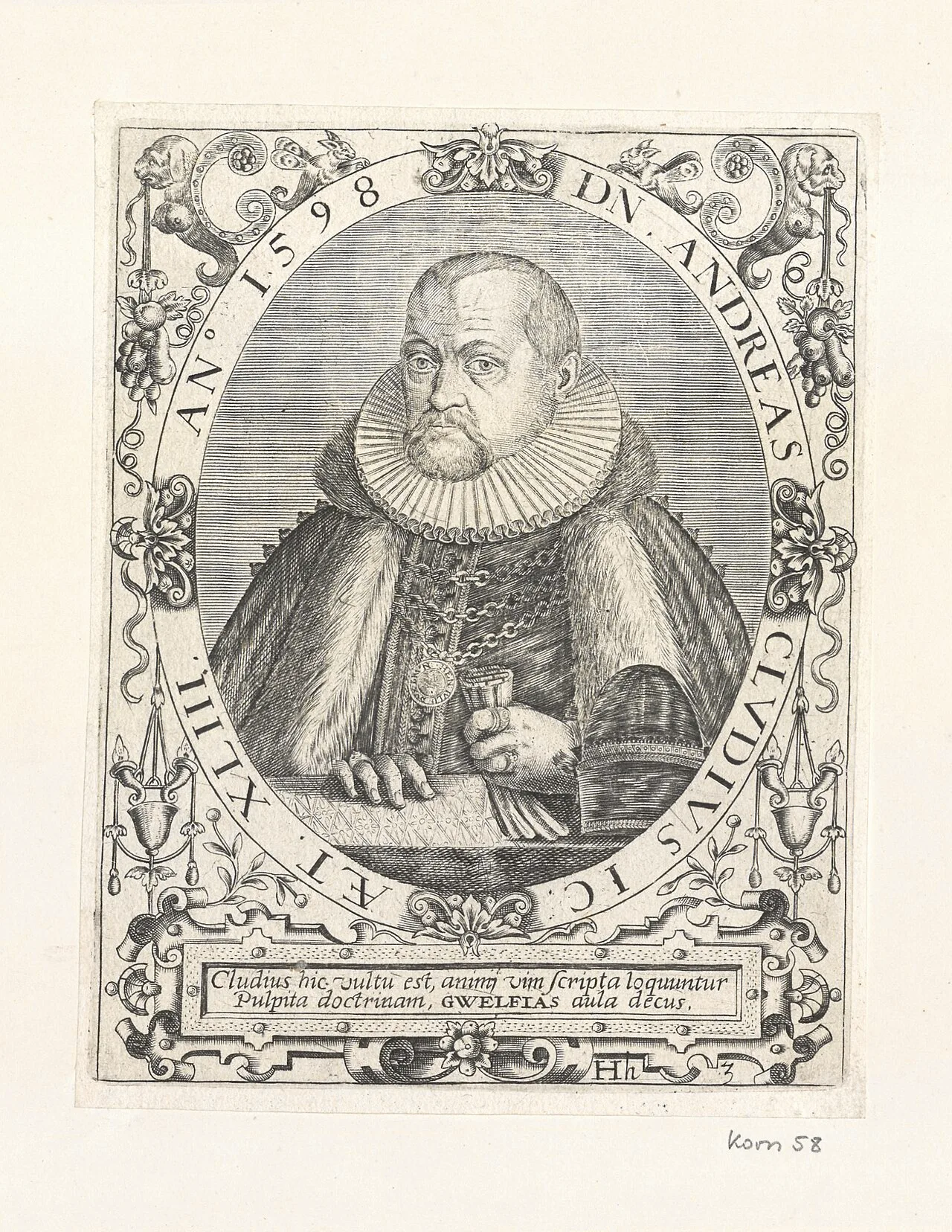 Porträt von Andreas Cludius (1555–1624) – Gedenkseite