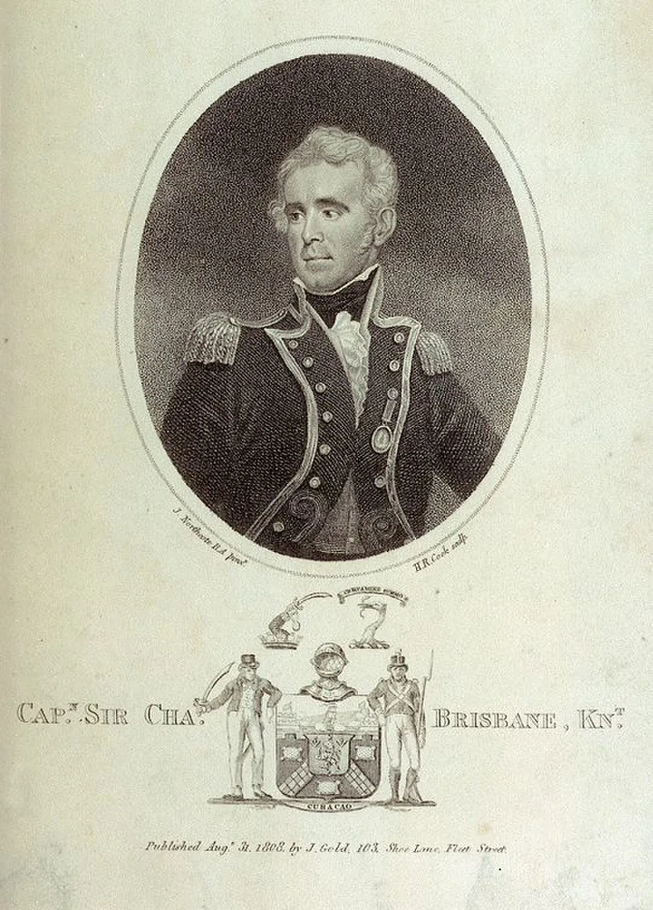 Porträt von Charles Brisbane (1769–1829) – Gedenkseite