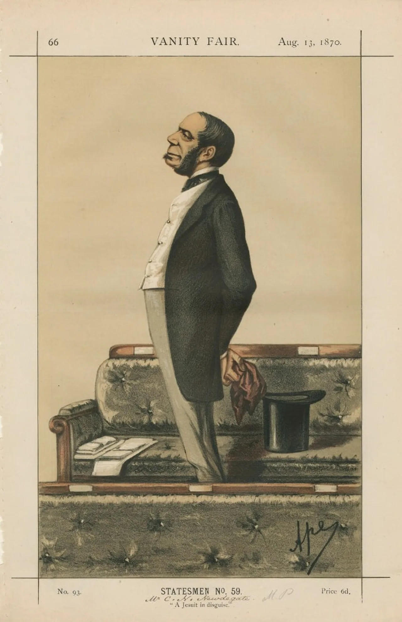 Portrait of Charles Newdigate Newdegate (1816–1887) – memorial page