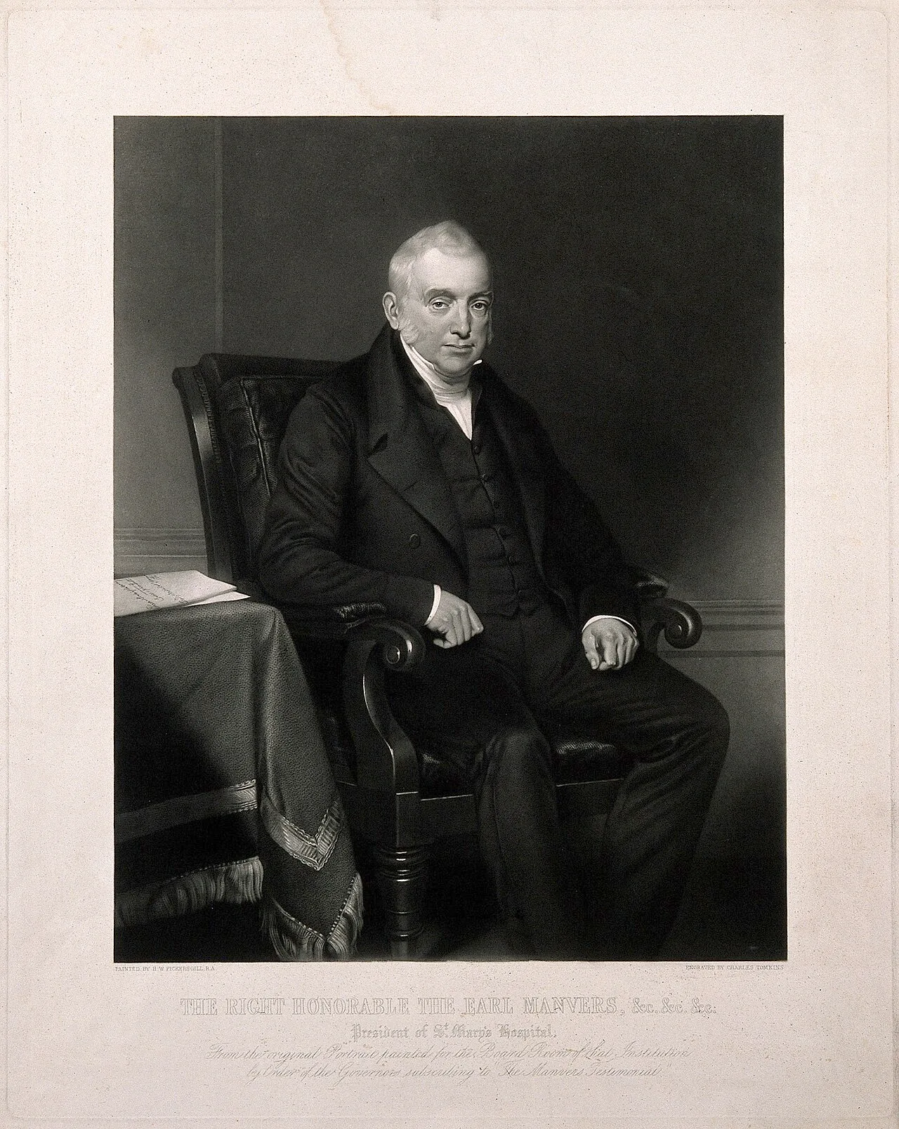 Porträt von Charles Pierrepont, 2nd Earl Manvers (1778–1860) – Gedenkseite